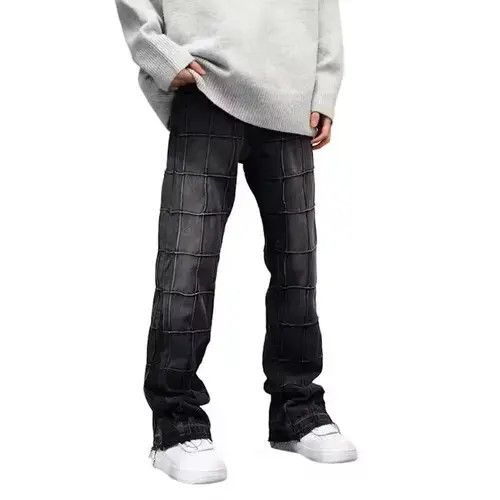 Jean Plaid Stacked Denim Jeans Size US 30 / EU 46 - 2 Thumbnail