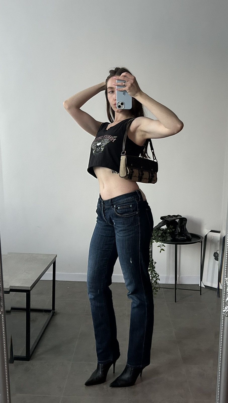 John Galliano × Vintage Galliano flared washed jeans Y2K vintage Size 28" / US 6 / IT 42 - 3 Thumbnail