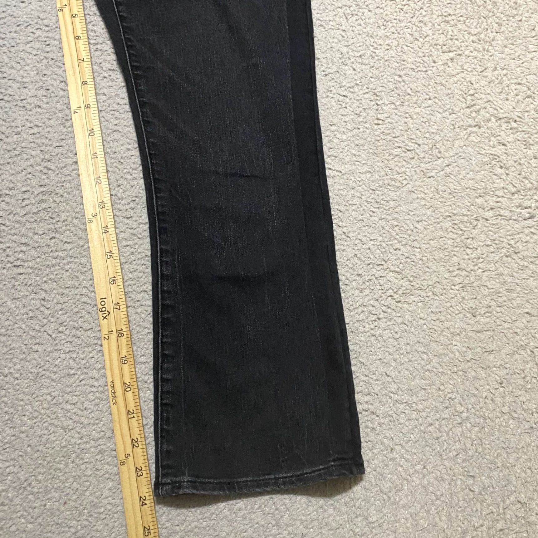 Athleta Athleta Jeans Womens 6P Faded Black Denim Dark Wash High Rise Straight Crop Size 28" / US 6 / IT 42 - 6 Thumbnail
