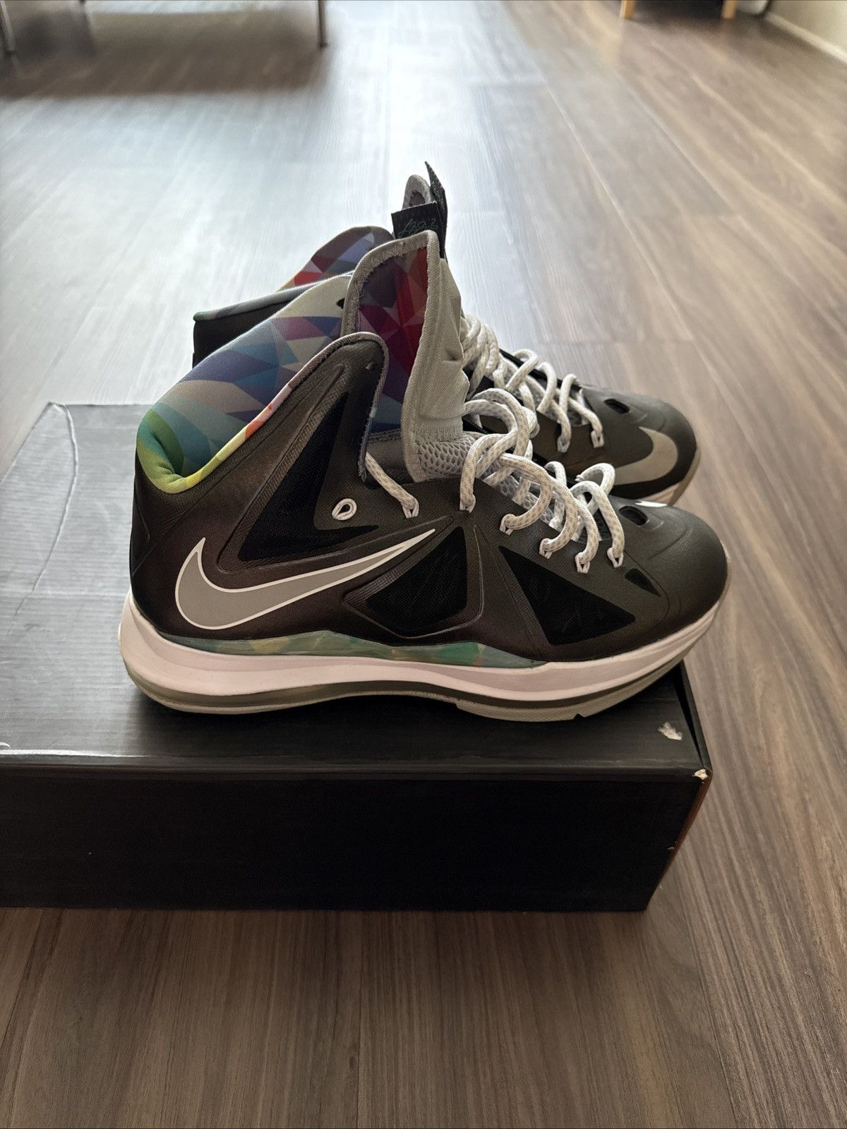 Nike Nike LeBron X Prism 541100-004 Size 10 Men’s Black Multi Size US 10 / EU 43 - 2 Thumbnail