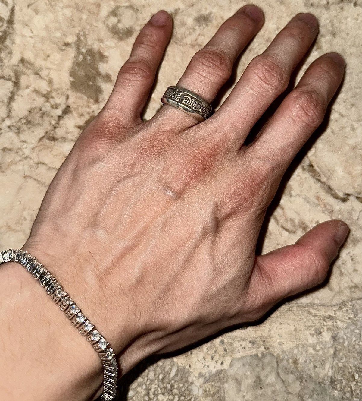 Chrome Hearts Chrome Hearts - Scroll - Label Ring (SIZE 7) Size ONE SIZE - 14 Thumbnail