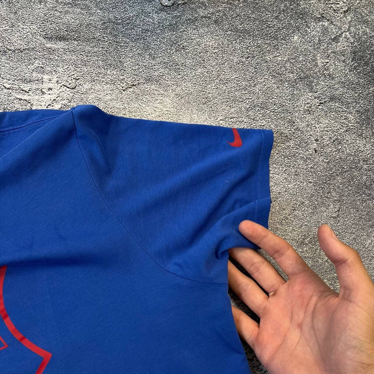Nike × Vintage Vintage Nike DRI-FIT Barcelona big center logo blue T-Shir Size US L / EU 52-54 / 3 - 4 Thumbnail
