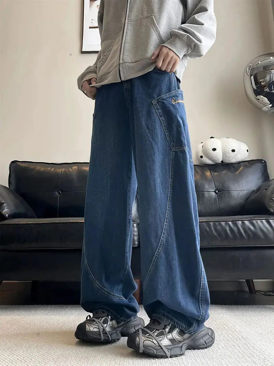 Japanese Brand Retro loose straight leg casual jeans Size US 32 / EU 48 - 1 Thumbnail
