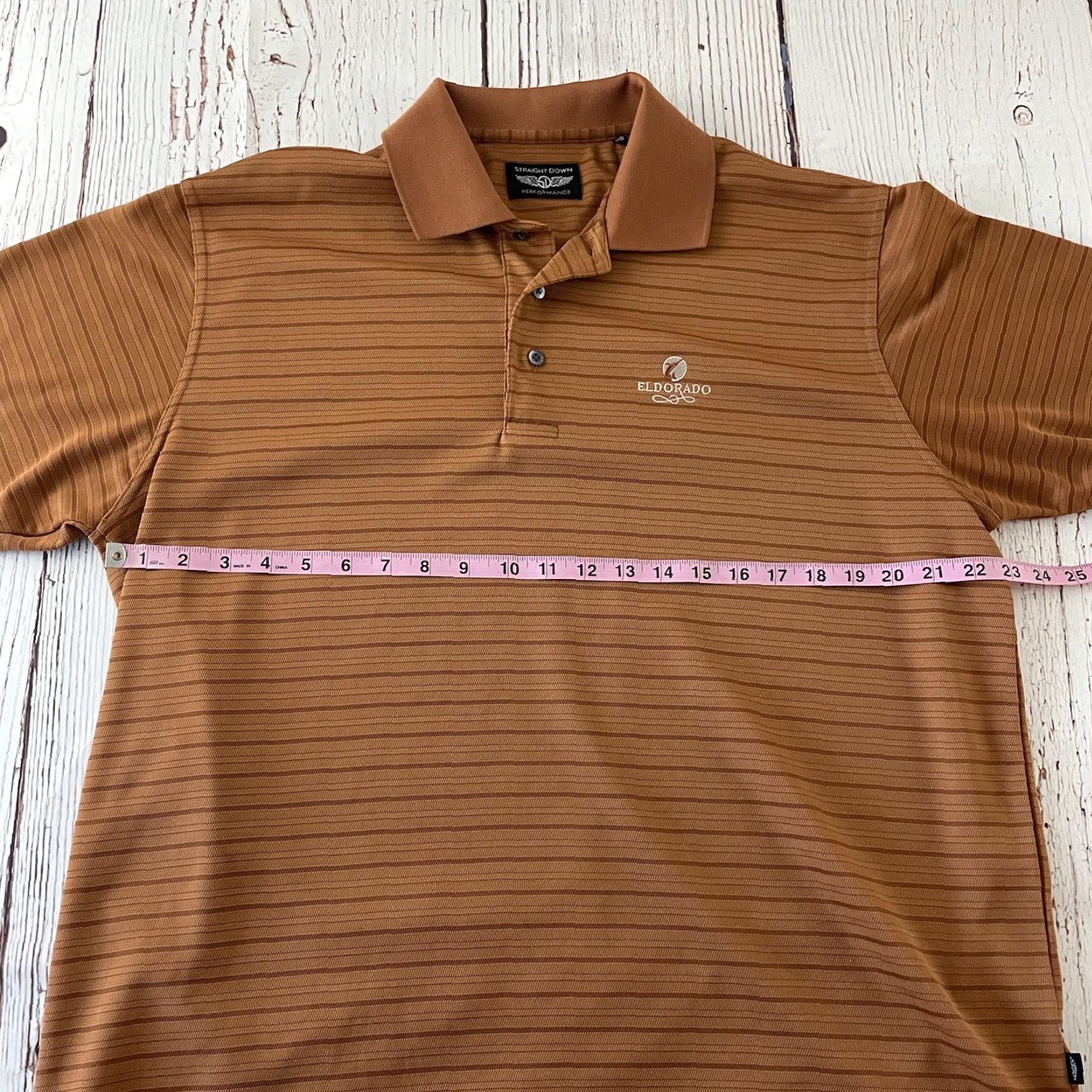 Vintage Straight Down Polo Shirt Mens Medium Brown Short Sleeve Performance Eldorado Shirt Size US M / EU 48-50 / 2 - 6 Thumbnail