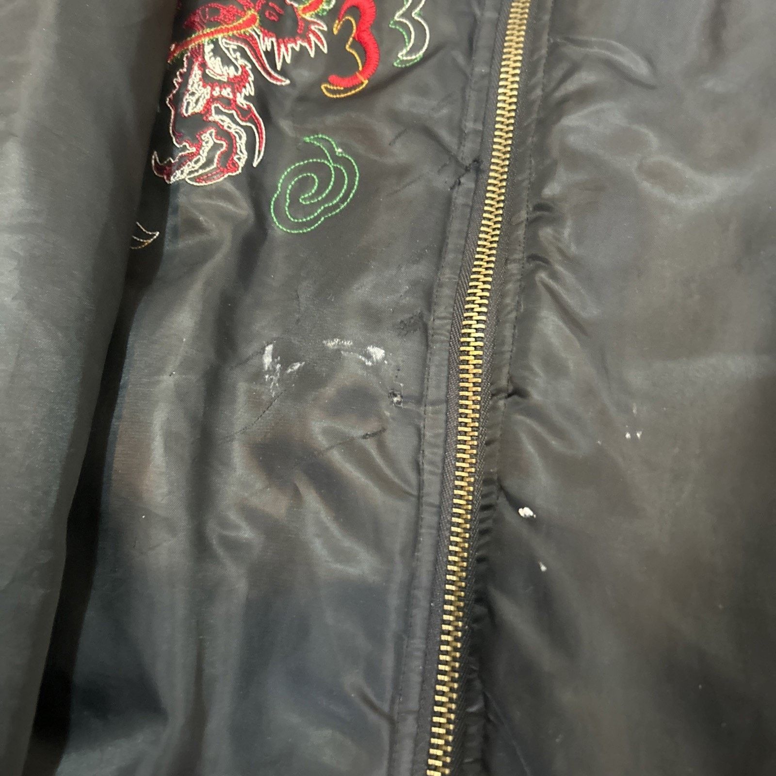 Avirex Avirex Y2K Dragon Embroidered Sukujan Military Bomber XL Size US XL / EU 56 / 4 - 4 Thumbnail