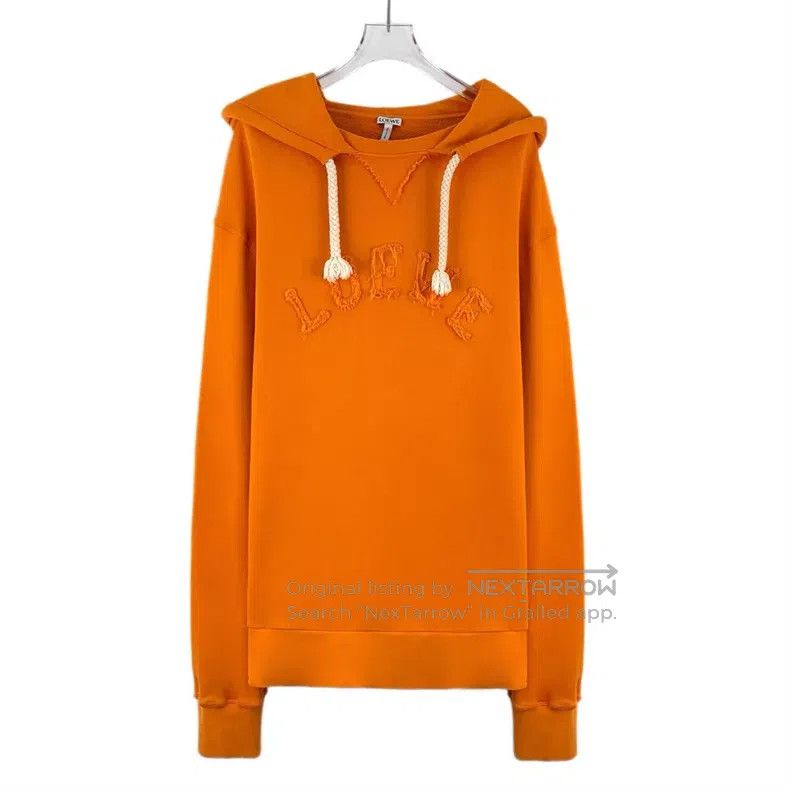 Loewe Loewe Orange logo letter cotton hooded drawstring long-sle Size US S / EU 44-46 / 1 - 1 Thumbnail