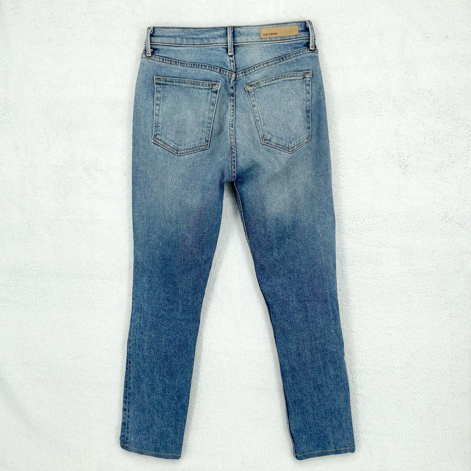 GRLFRND Grlfrnd Karolina Mid Rise Straight Leg Slashed Jeans Size 26 Size 26" / US 2 / IT 38 - 9 Thumbnail
