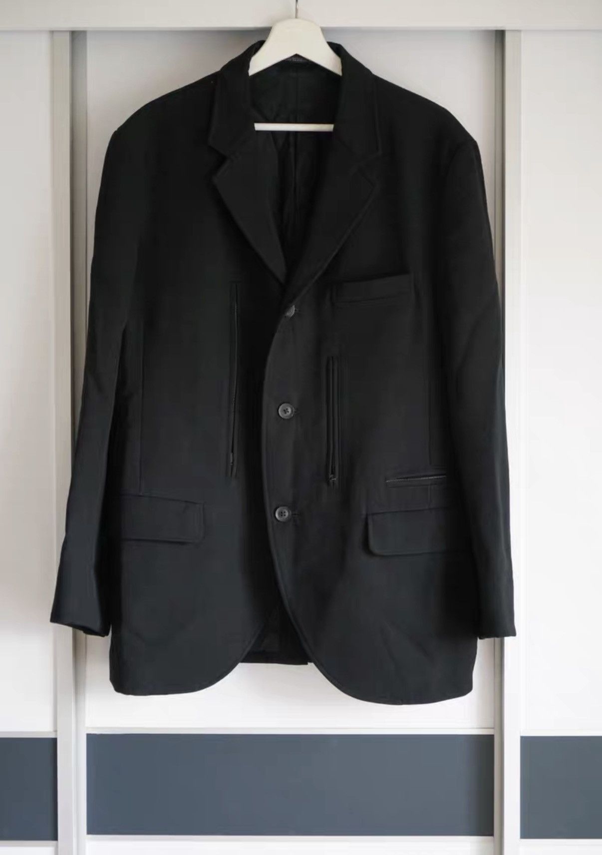 Yohji Yamamoto Yohji Yamamoto 19aw Multi-Pocket Zip Blazer K4 Size US L / EU 52-54 / 3 - 1 Thumbnail