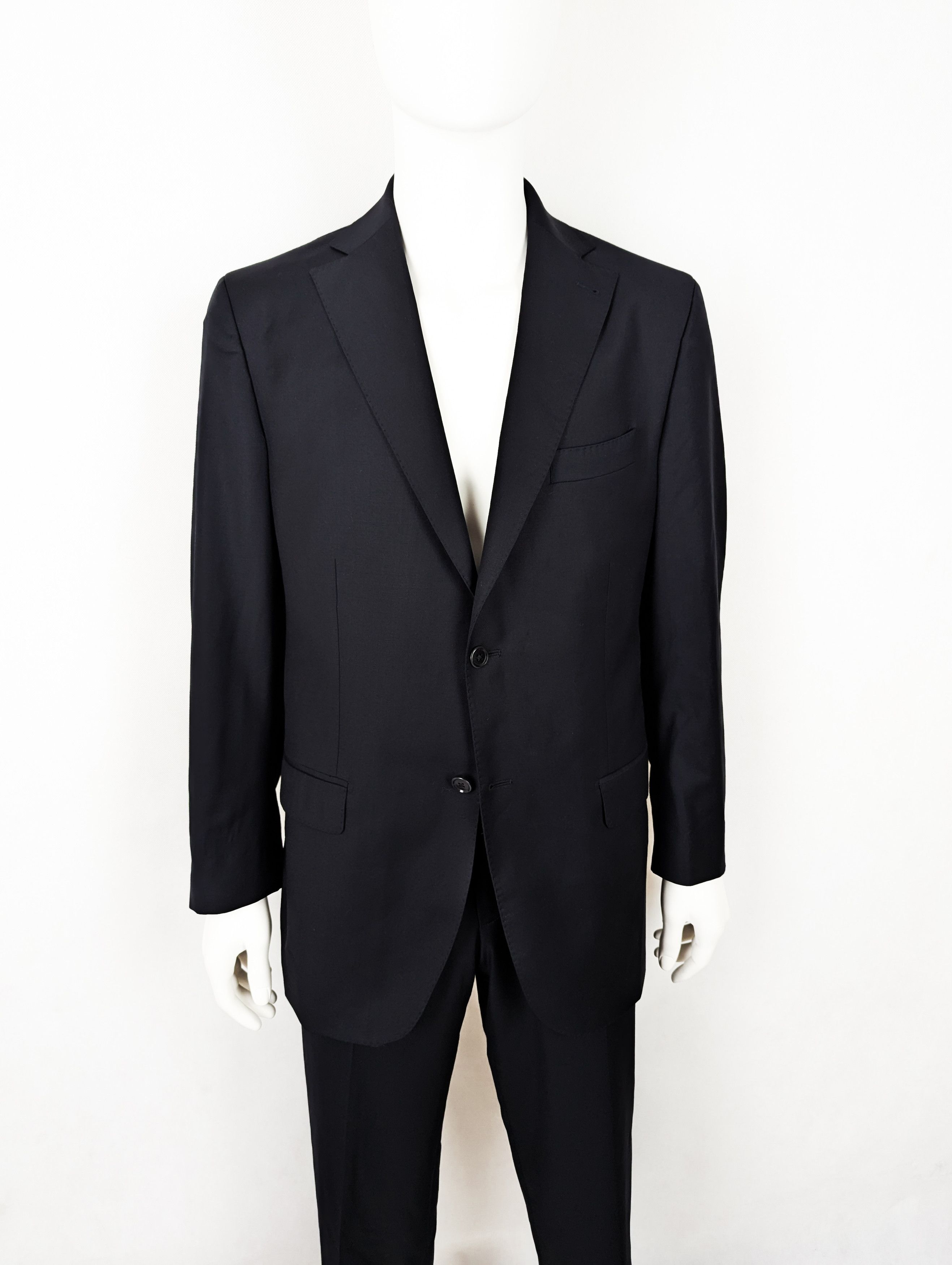 Loro Piana Loro Piana black suit Size 52R - 4 Thumbnail