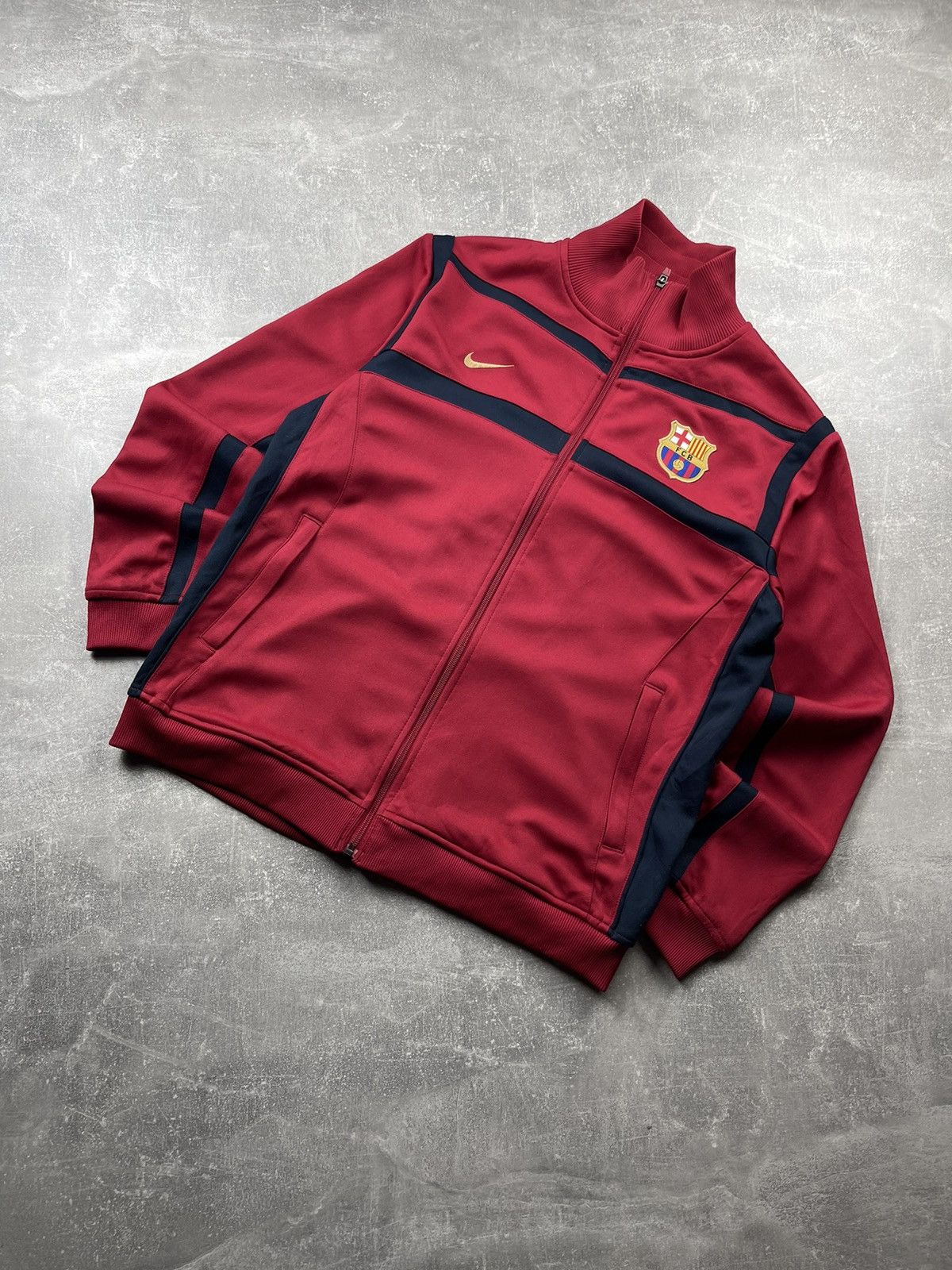 Nike Nike FC Barcelona 2007 Track Jacket Red Navy Size US L / EU 52-54 / 3 - 1 Thumbnail