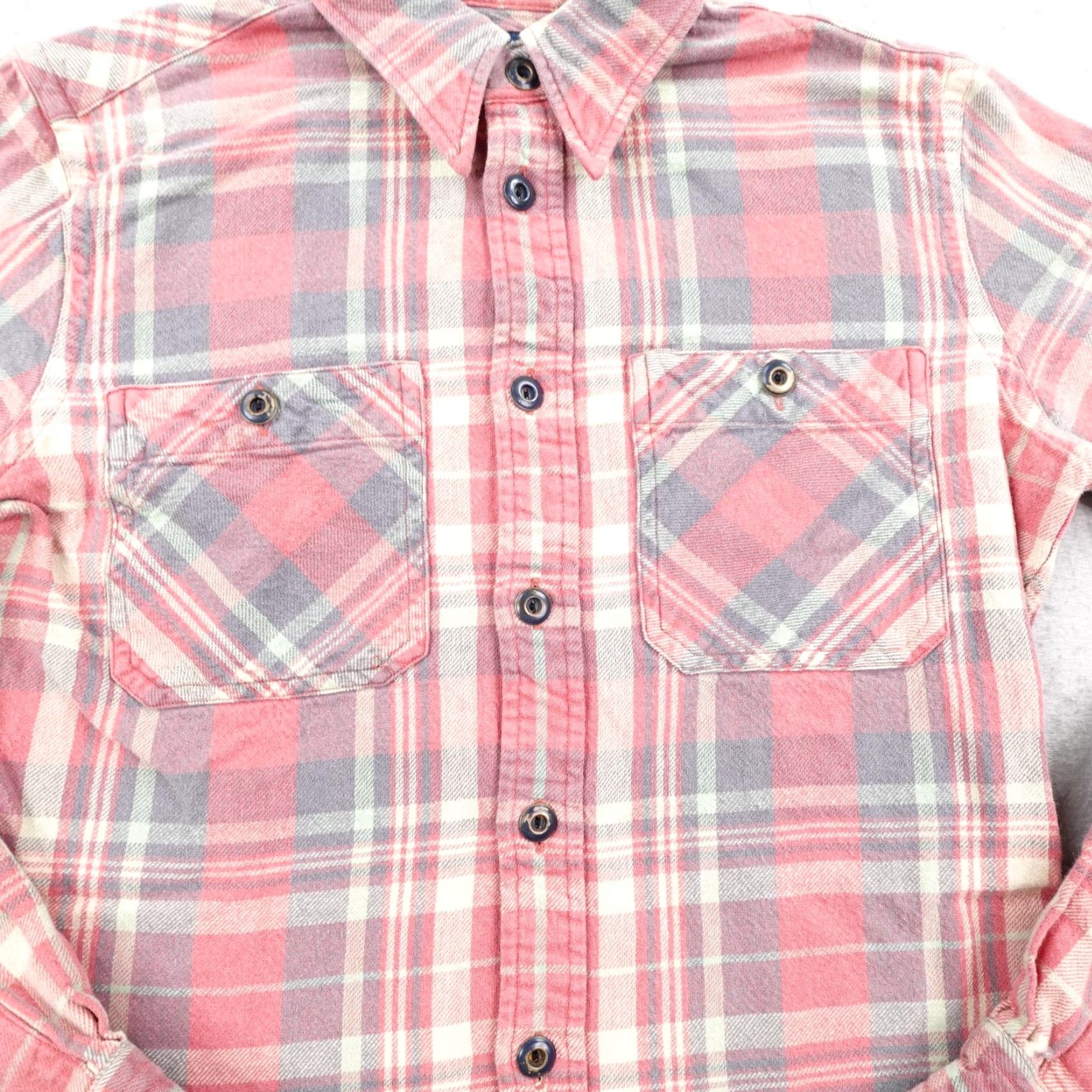 Ralph Lauren Ralph Lauren Shirt Womens 4 Pink Plaid Flannel Super Slim Fit Button Front Top Size S / US 4 / IT 40 - 3 Thumbnail