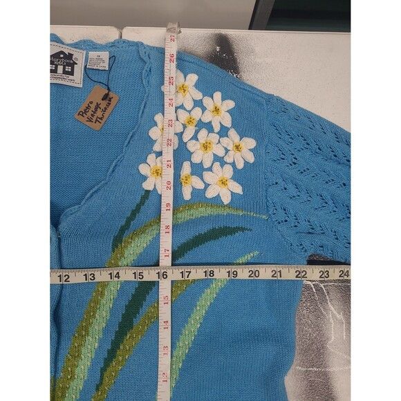 Tundra Vtg Storybook Knits Floral Cardigan Sweater Size XL / US 12-14 / IT 48-50 - 8 Thumbnail