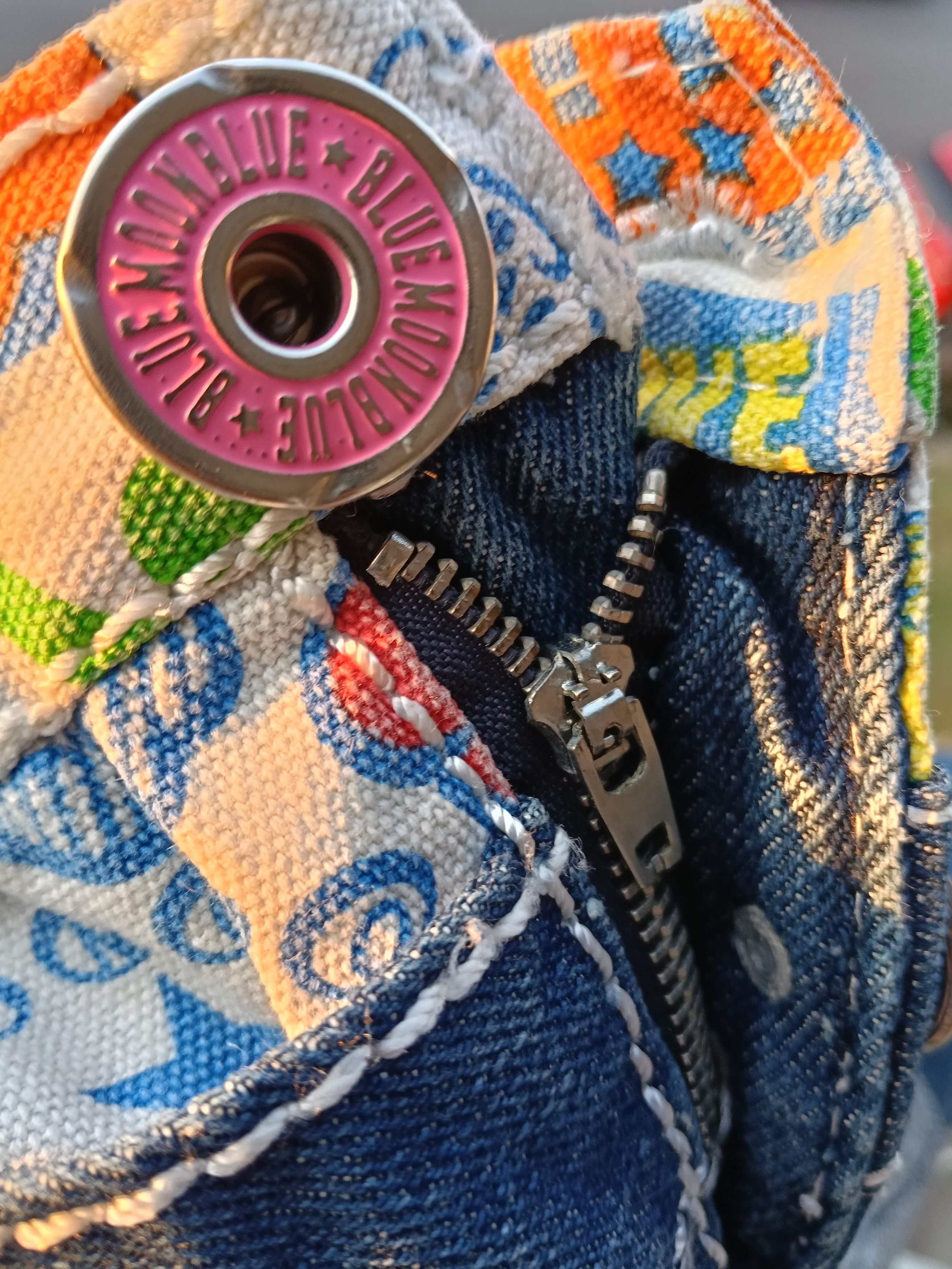Japanese Brand BMB Double Waist Colourfull Denim Size US 30 / EU 46 - 5 Thumbnail