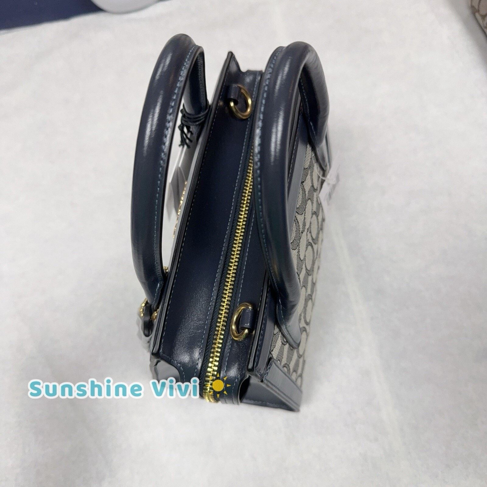 Coach NWT Coach Andrea Carryall Bag Signature Navy/Midnight CT766 Size ONE SIZE - 15 Thumbnail