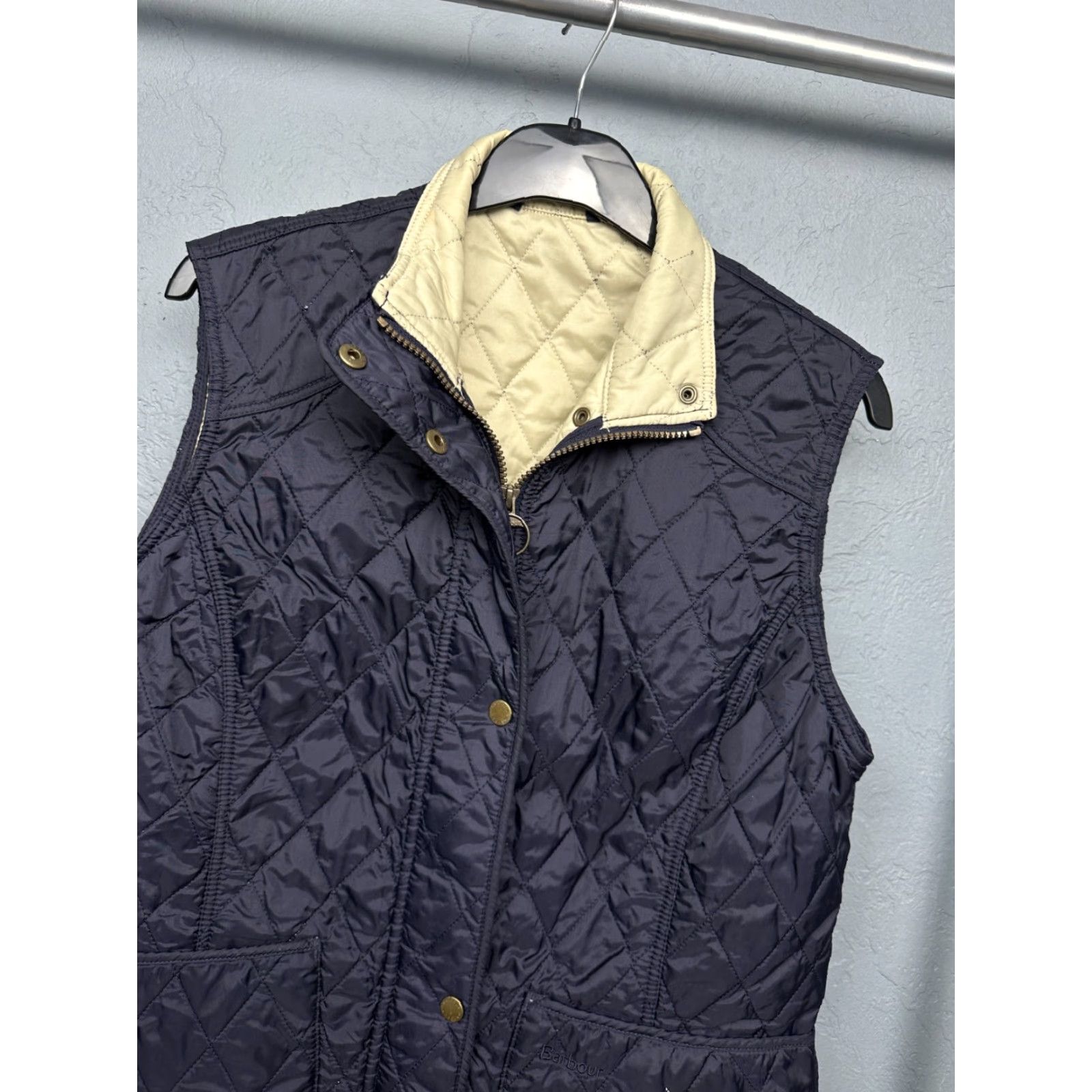Barbour Barbour Vest Gilet Quilted Barbour Liddesdale Womens Summer UK 14 (L) Blue Quilted Vest Womens Mens Girls Size L / US 10 / IT 46 - 2 Thumbnail