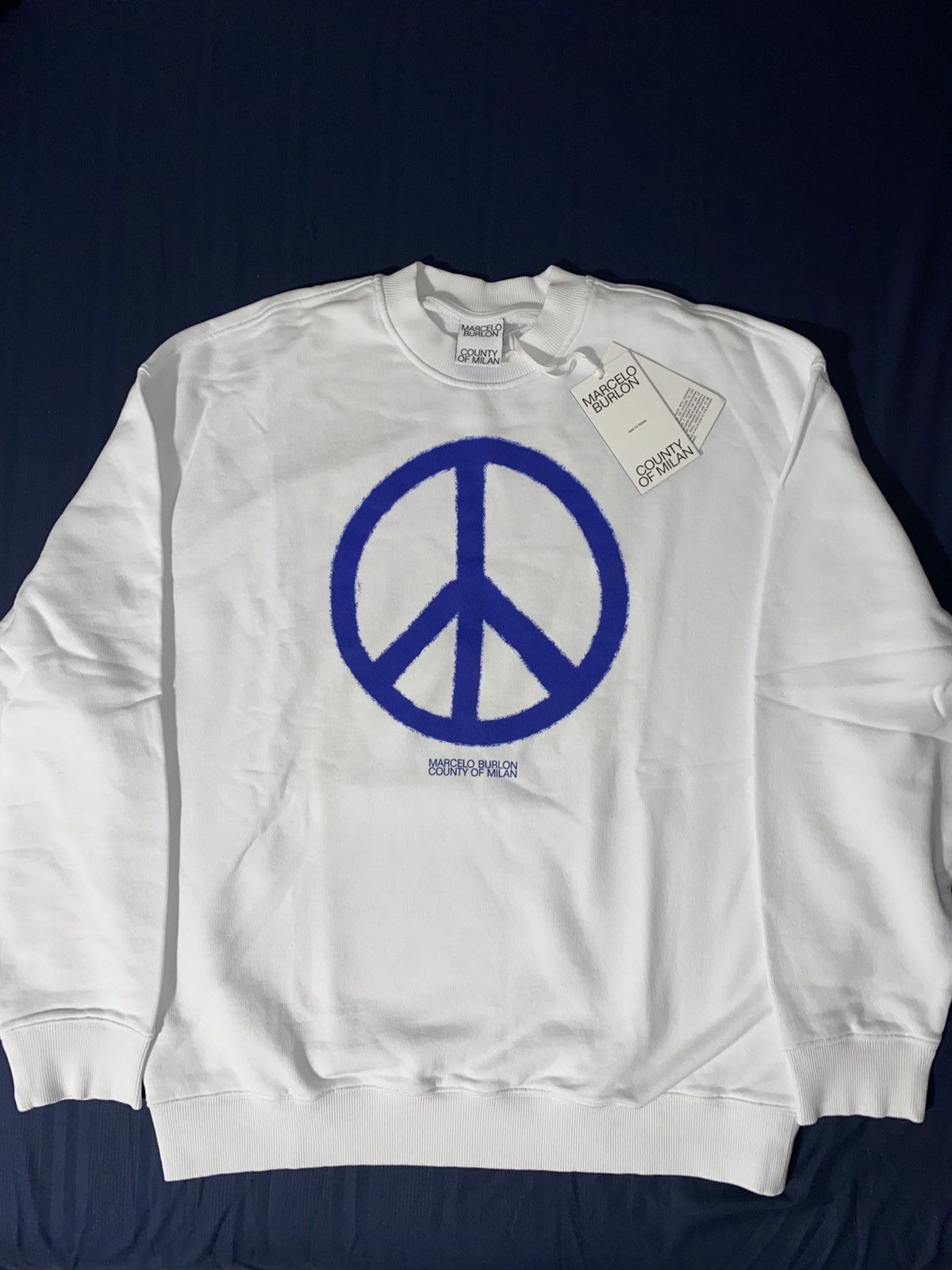 Marcelo Burlon Marcelo Burlon County Peace Organic Cotton Sweatshirt Size US L / EU 52-54 / 3 - 2 Thumbnail