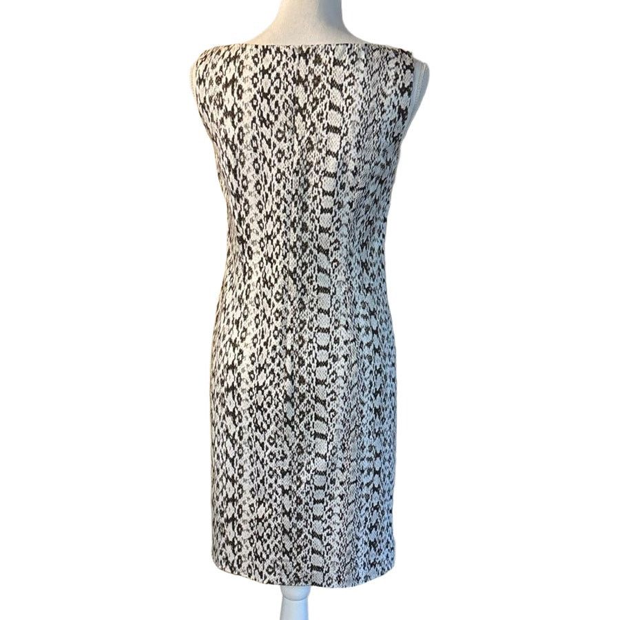 Max Mara Max Mara Snake Print Sheath Dress 8 Women Brown Designer Size M / US 6-8 / IT 42-44 - 2 Thumbnail