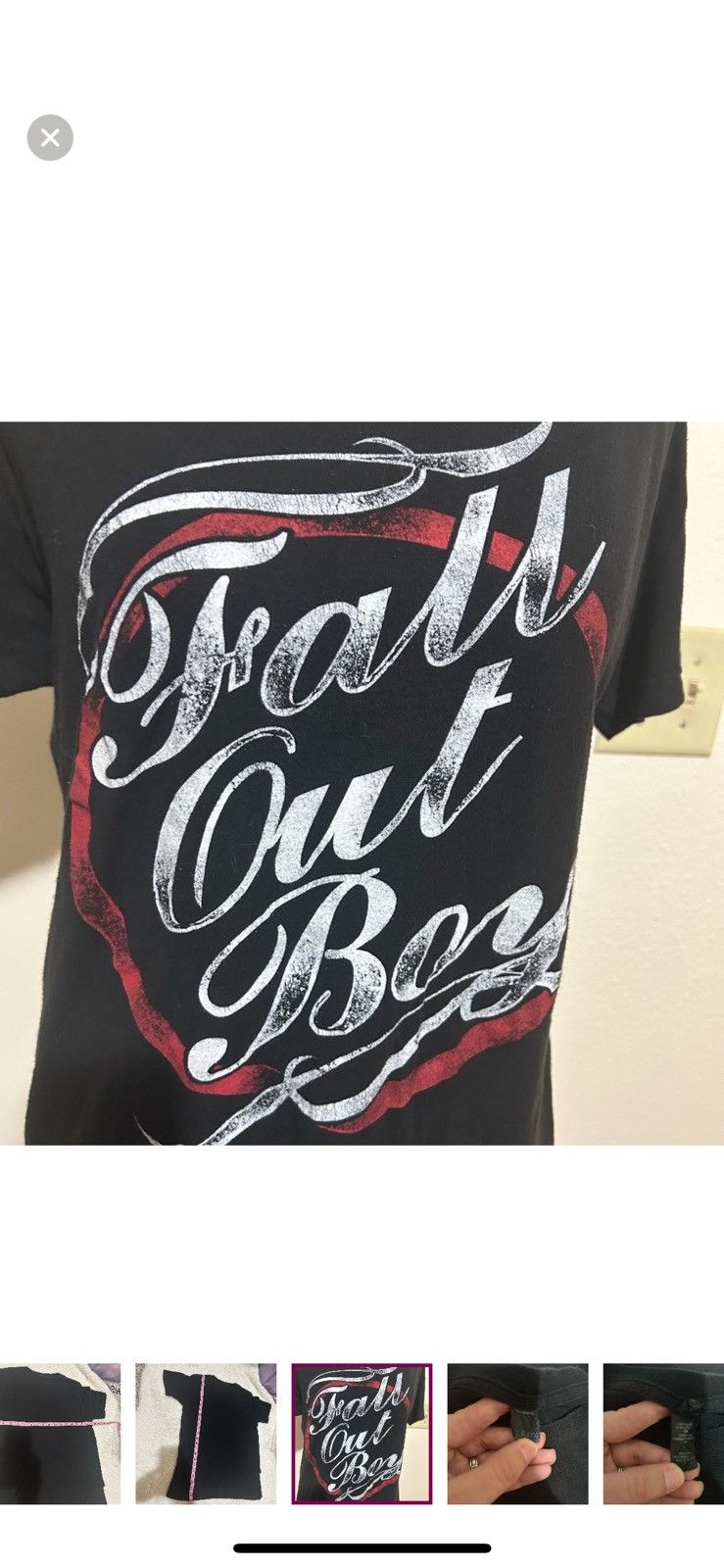 Tultex Tultex small fall out boy band tee Size US S / EU 44-46 / 1 - 2 Thumbnail