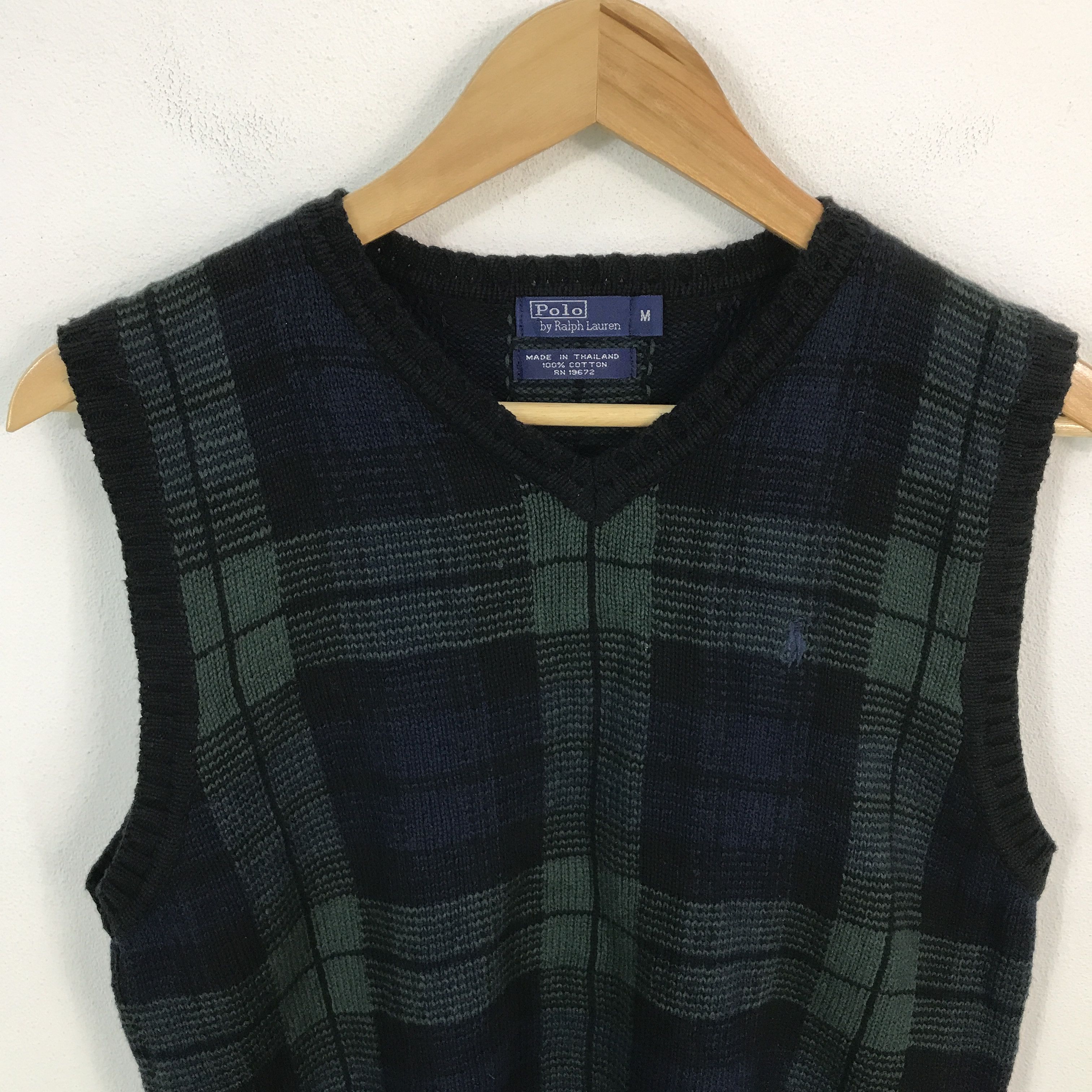 Polo Ralph Lauren Polo ralph lauren V-Neck design knitwear Tartan vest jacket Size US M / EU 48-50 / 2 - 3 Thumbnail
