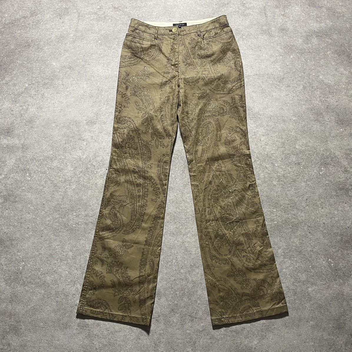 Tornado Mart Japanese INTELLECTION Bootcut Pants Size 27" / US 4 / IT 40 - 1 Thumbnail