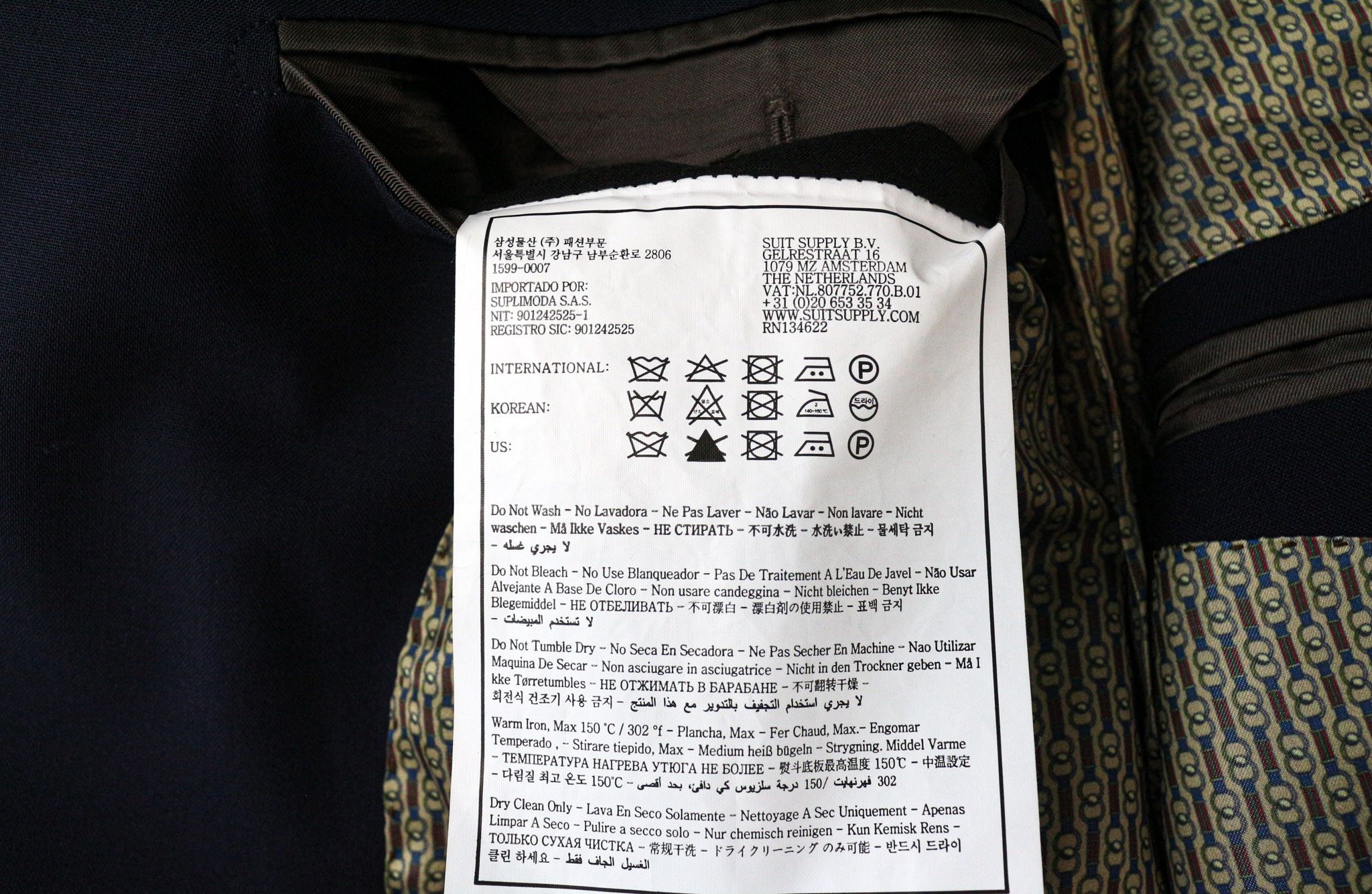 Suitsupply LA SPALLA UK56S Navy Blue Wool 2 Piece Suit 78884 Size 54R - 10 Thumbnail