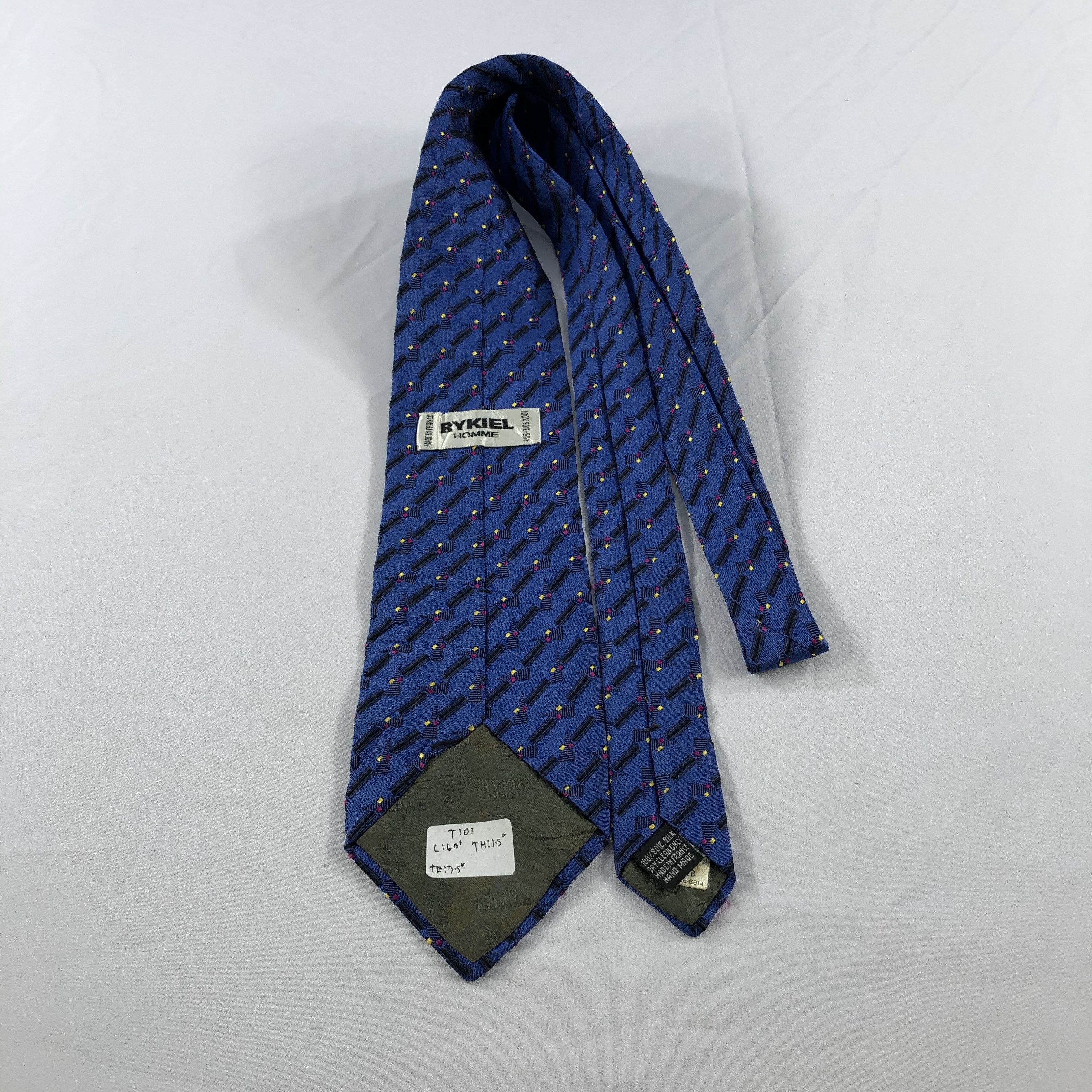 Sonia Rykiel × Vintage Rykiel Homme Silk Neck Ties T101 Size ONE SIZE - 2 Thumbnail