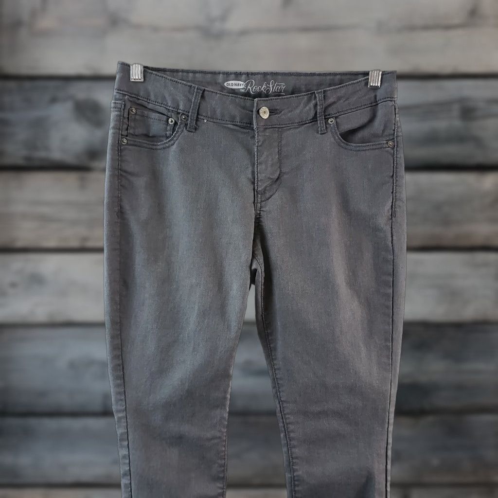 Old Navy Old Navy Womens Rockstar Skinny Jeans Sz 10 Gray Sparkly Mid Rise Size 32" / US 10 / IT 46 - 1 Thumbnail