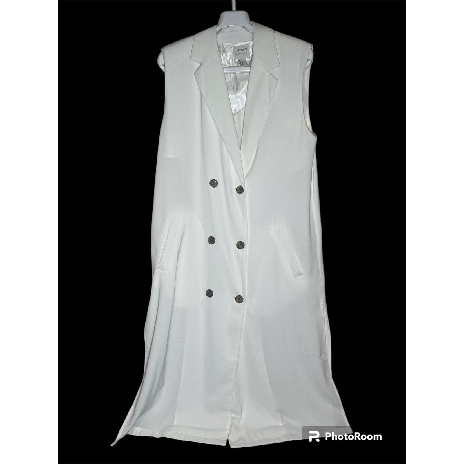Forever 21 Forever21 Sleeveless Double Breasted Long Vest Women's M Size M / US 6-8 / IT 42-44 - 1 Thumbnail