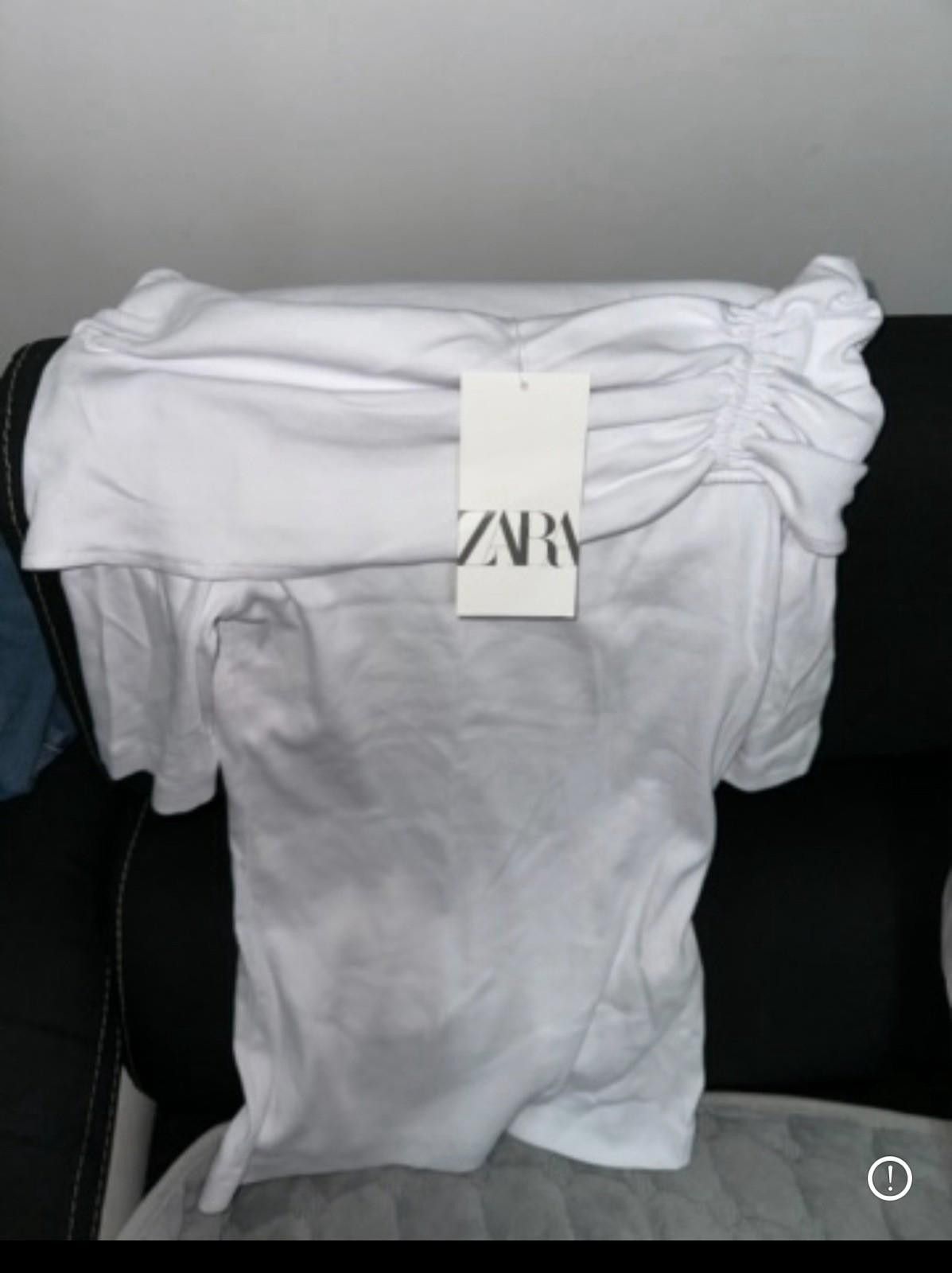 Zara Zara White Off Shoulder Cotton Top Size S / US 4 / IT 40 - 1 Preview