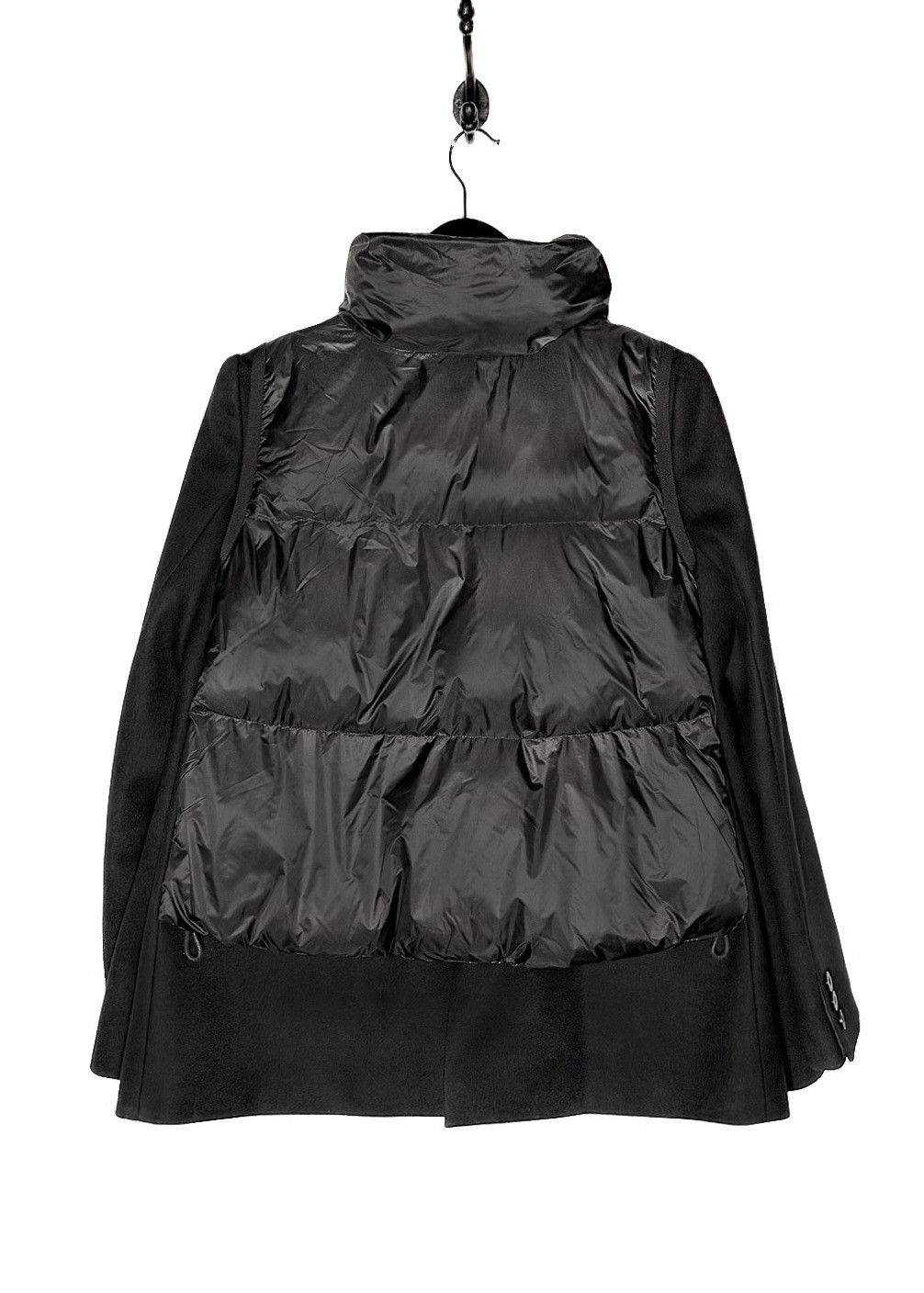 Sacai Sacai Black Wool Nylon Padded Jacket - 2 JP Size M / US 6-8 / IT 42-44 - 3 Thumbnail