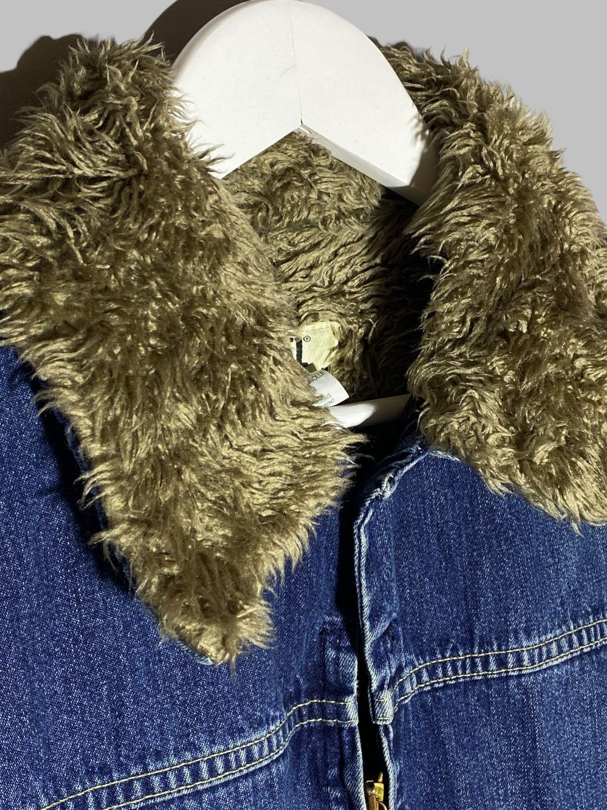 Diesel Vintage 00s Diesel Sherpa Washed Denim Jacket Y2k Style Size M / US 6-8 / IT 42-44 - 4 Thumbnail