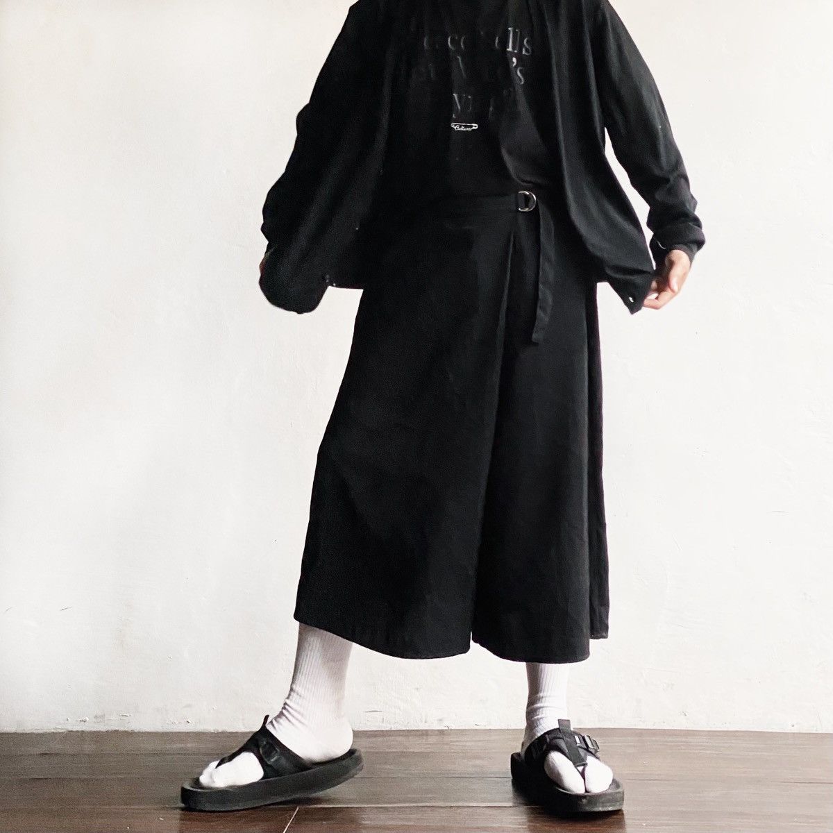 Yohji Yamamoto GU WIDE LEG HAKAMA PANTS LOOK LIKE YOHJI YAMAMOTO STYLE Size US 32 / EU 48 - 2 Thumbnail