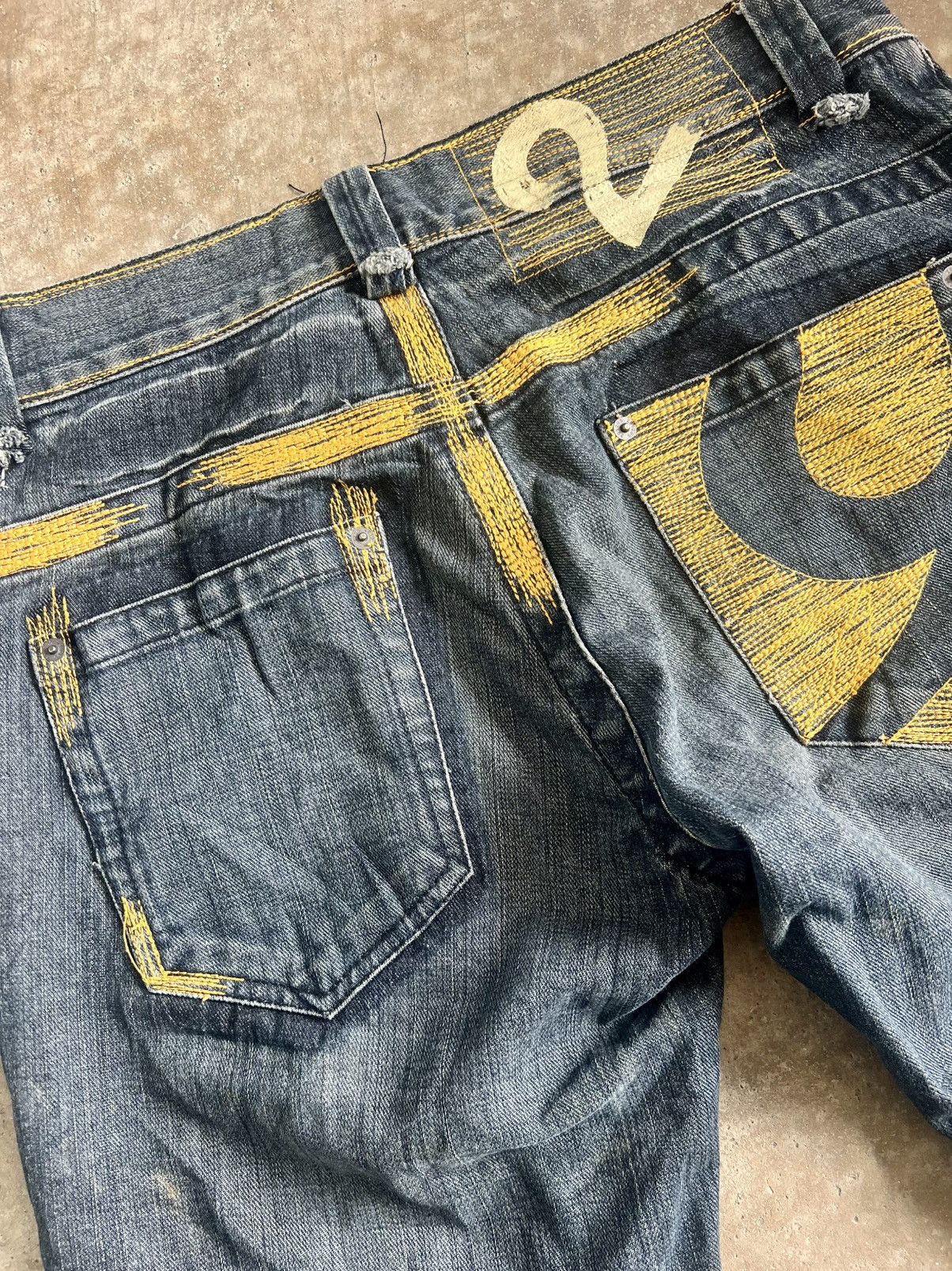 291295=Homme Vintage 291295 Homme Dyed Washed Flare Jeans Size US 34 / EU 50 - 17 Thumbnail
