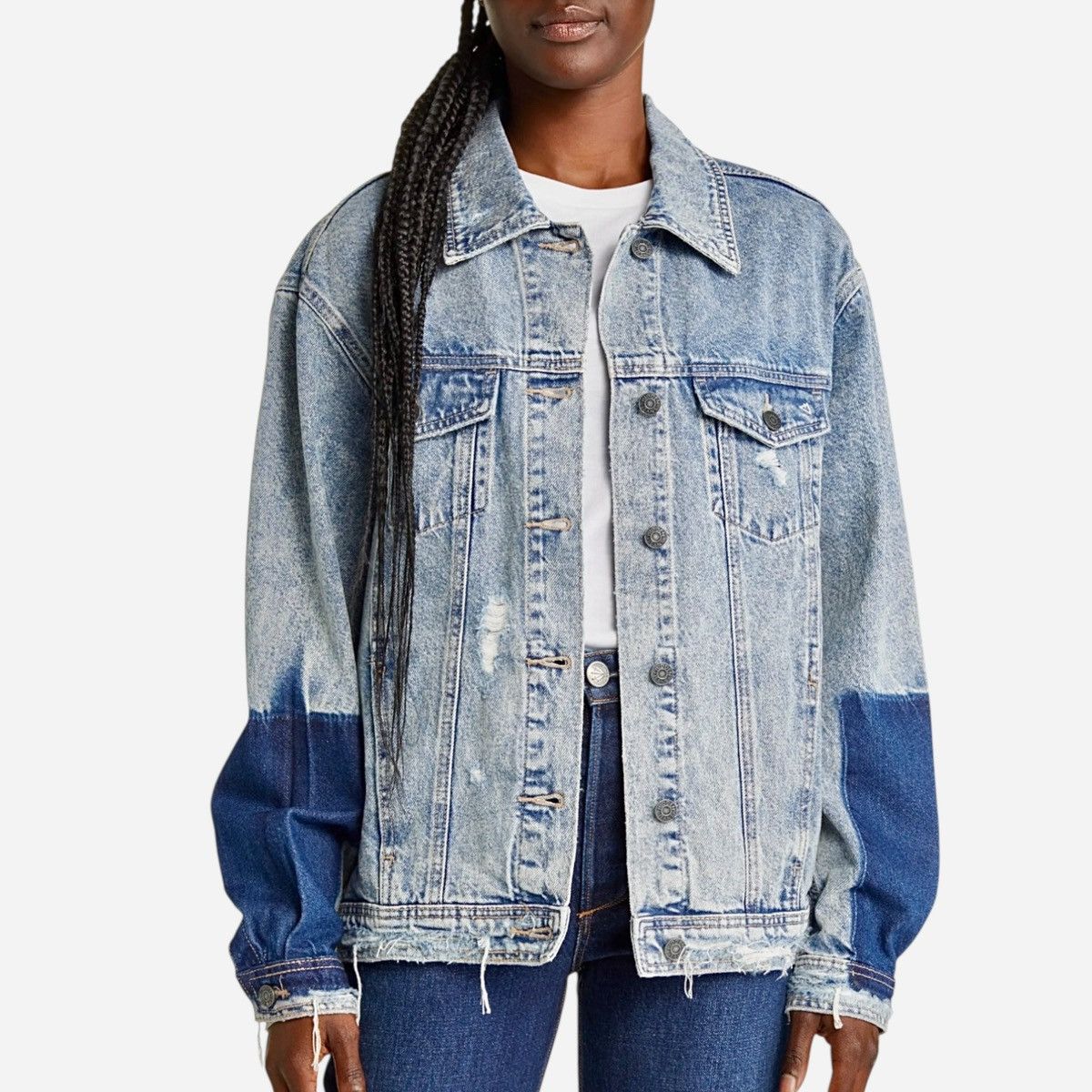 HIDDEN Hidden Dakota Wash Patch Sleeve Oversized Jacket Sz M (8-10) Size M / US 6-8 / IT 42-44 - 3 Thumbnail