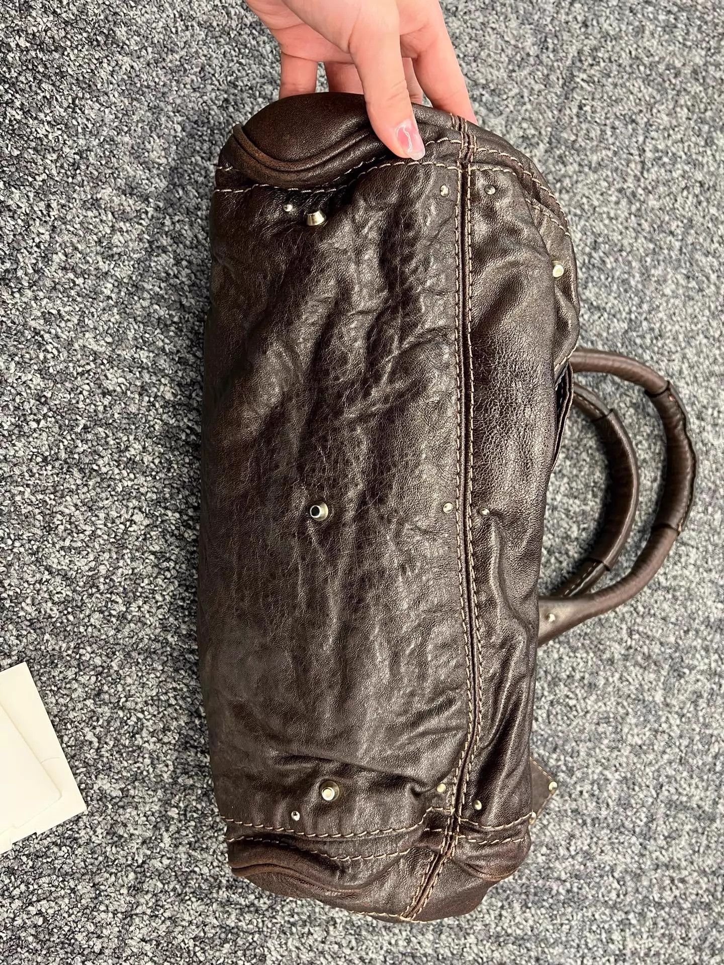 Chloe Chloe Brown Lock Bag VGC Punk Motorcycle Size ONE SIZE - 5 Thumbnail