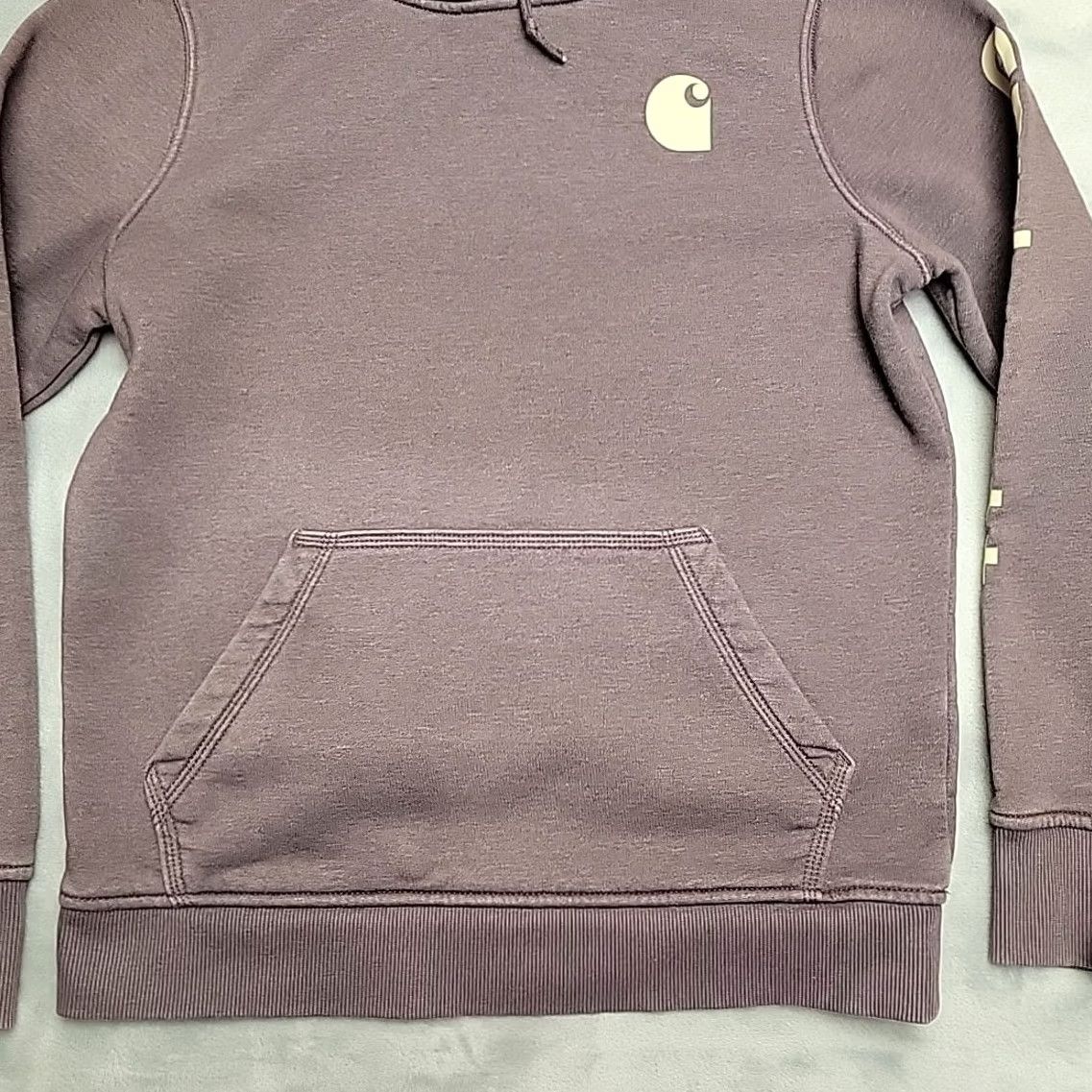 Carhartt VINTAGE Carhartt Hoodie Womens Small Purple Relaxed Fit Hooded Logo Sweatshirt TS0288 W Size M / US 6-8 / IT 42-44 - 2 Thumbnail