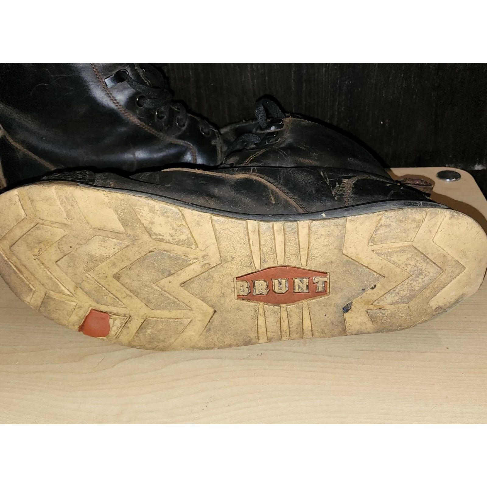 Vintage Brunt Boots Workwear The Marin Mens 11.5 Black Leather Waterproof Comp Toe Work Boots Size US 12 / EU 45 - 7 Thumbnail