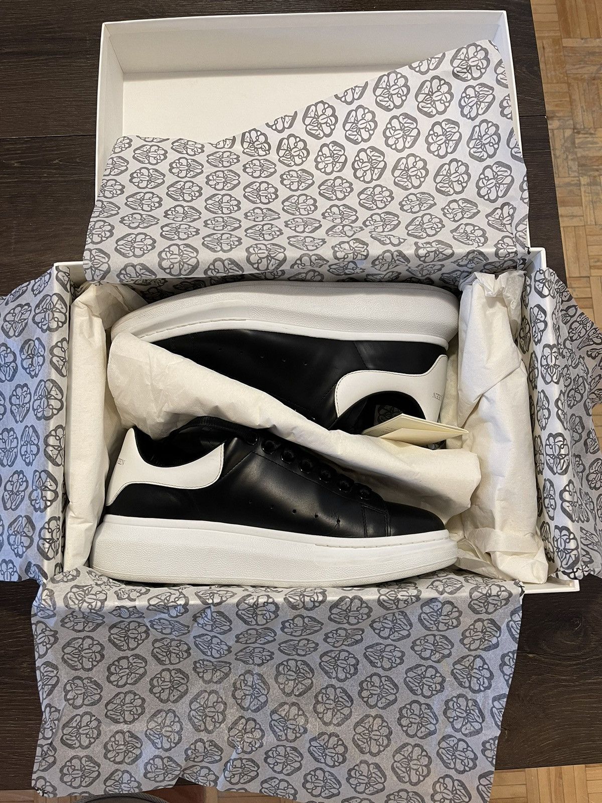 image of Alexander Mcqueen Oversized Alexander Maqueen Sneaker in Black, Men's (Size 7.5)