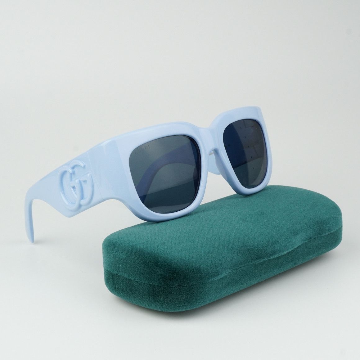 Gucci NEW Gucci GG1545S 004 Blue Women Square Sunglasses Size ONE SIZE - 7 Thumbnail