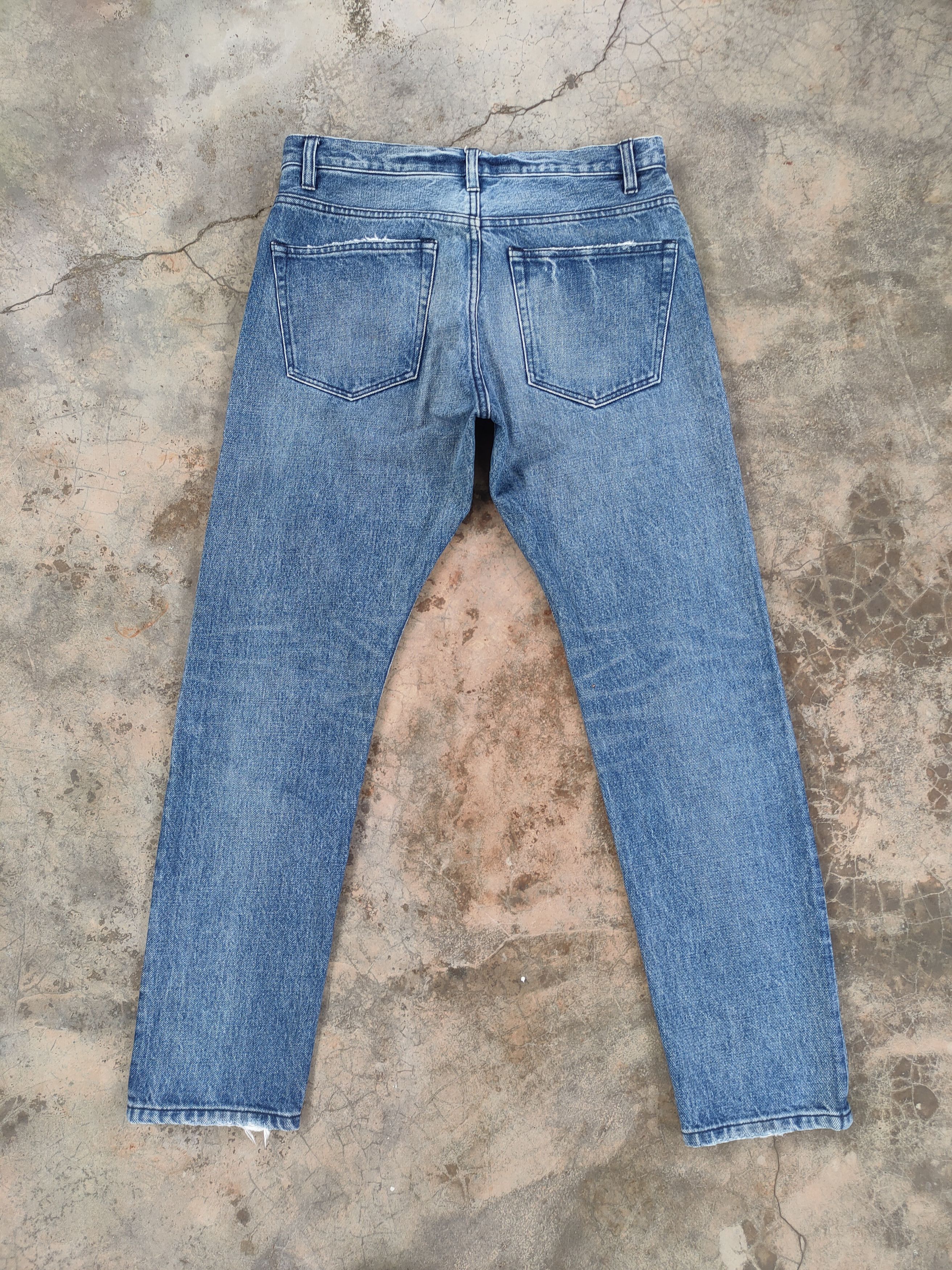 BEAUTY&YOUTH × Vintage VINTAGE JAPANESE SKINNY FADED DISTRESSED JEAN DENIM PANTS Size US 32 / EU 48 - 8 Thumbnail