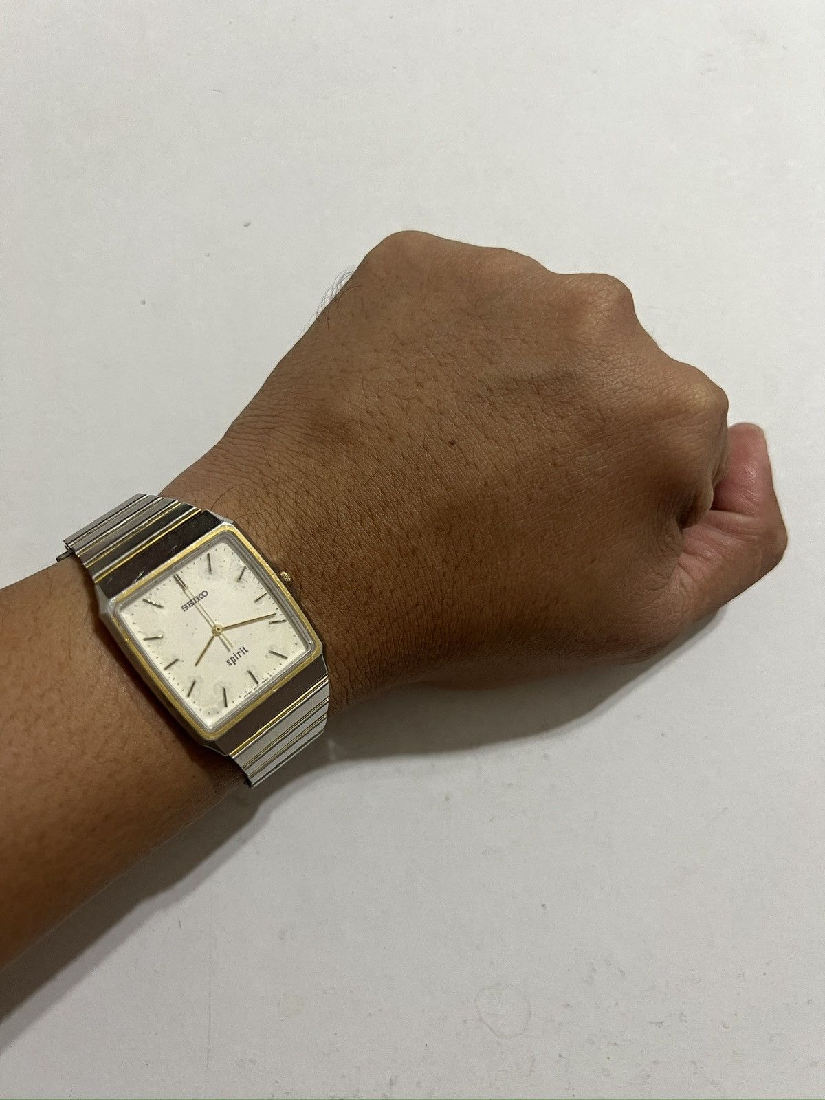 Seiko Vintage 90s Seiko Spirit Tank Two Tone Watch Size ONE SIZE - 6 Thumbnail