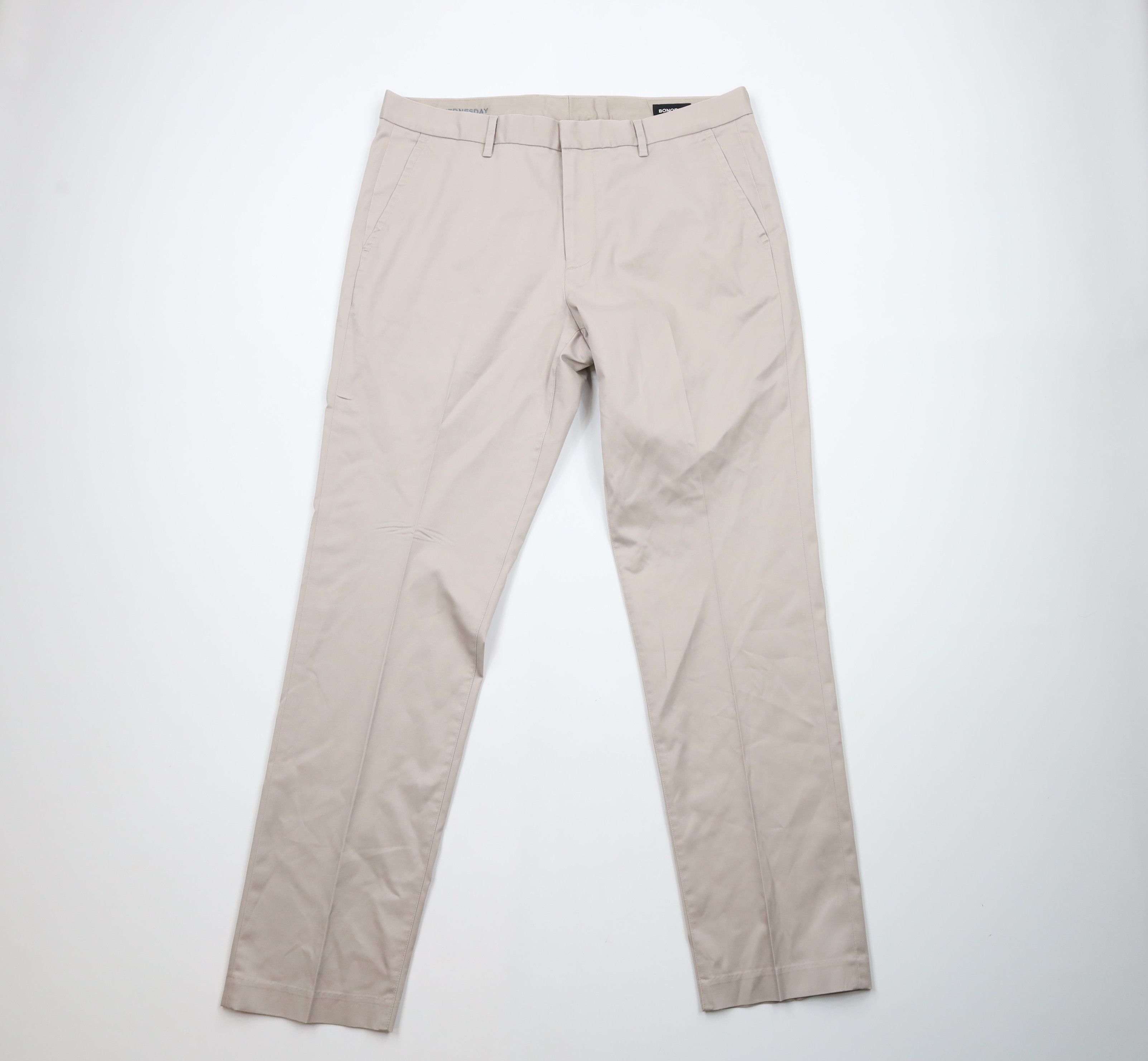 Bonobos × Vintage Bonobos Fit Wednesday Flat Front Chino Pants Trousers Beige Size US 35 - 1 Thumbnail