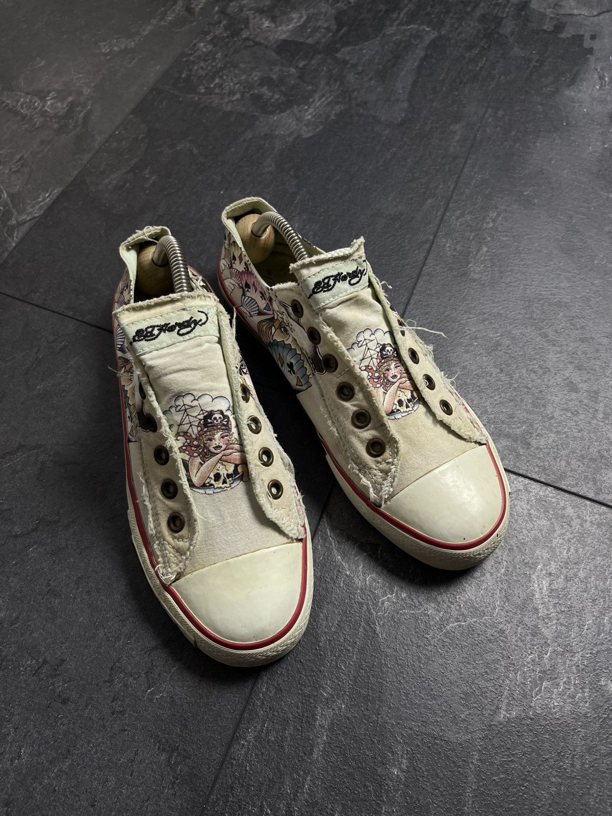 Christian Audigier × Ed Hardy × Vintage Vintage Ed Hardy Tattoo Print Sneakers Size US 7 / IT 37 - 4 Thumbnail