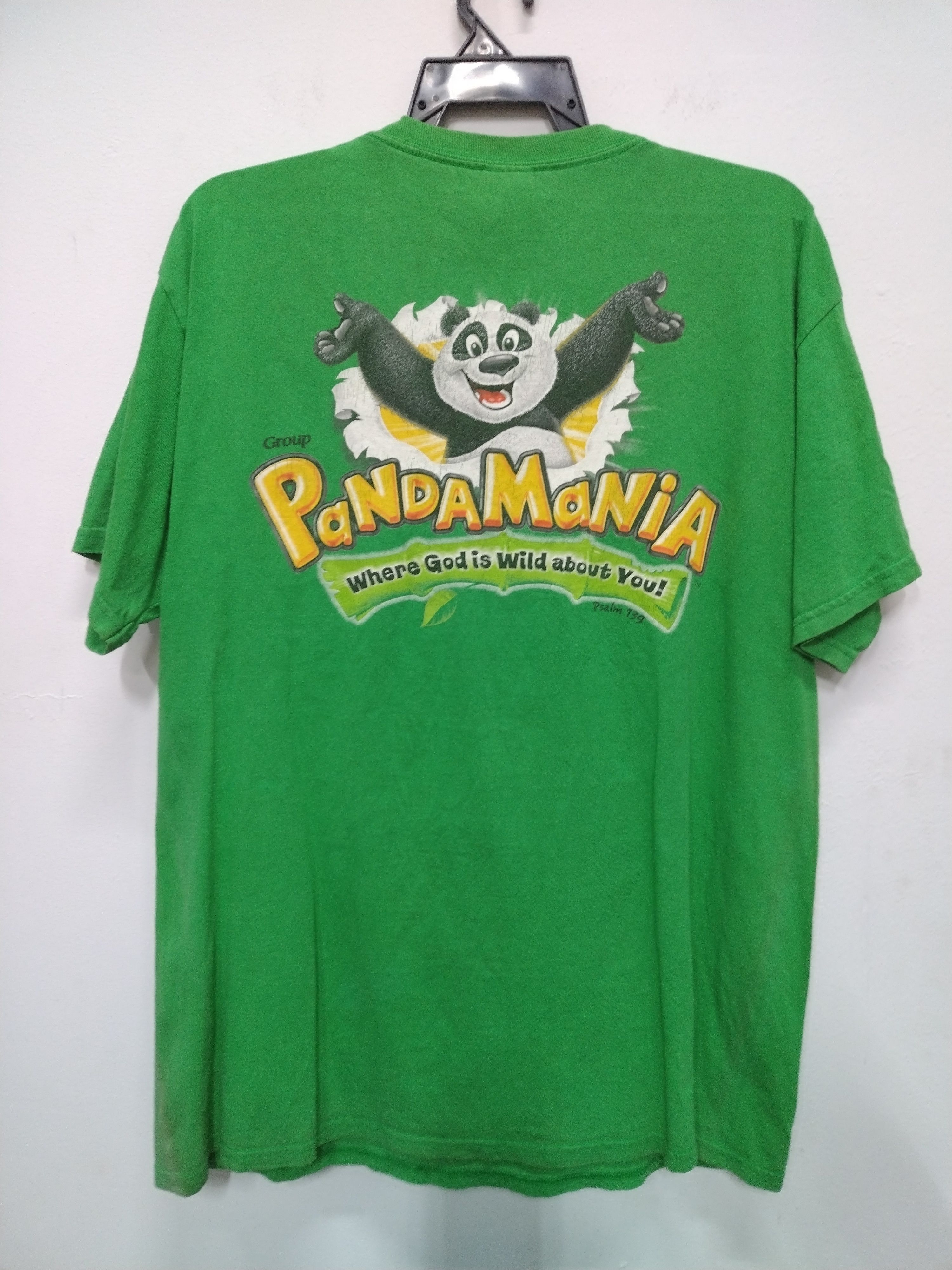 Fruit Of The Loom Sunfaded Fruit of the loom VIP PANDA MANIA T-Shirt Green Size US L / EU 52-54 / 3 - 1 Thumbnail