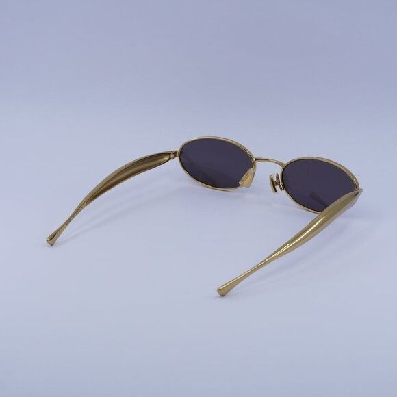 Bottega Veneta Bottega Veneta BV1386S 001 Sunglasses Gold Oval Frame, Grey Size ONE SIZE - 6 Thumbnail
