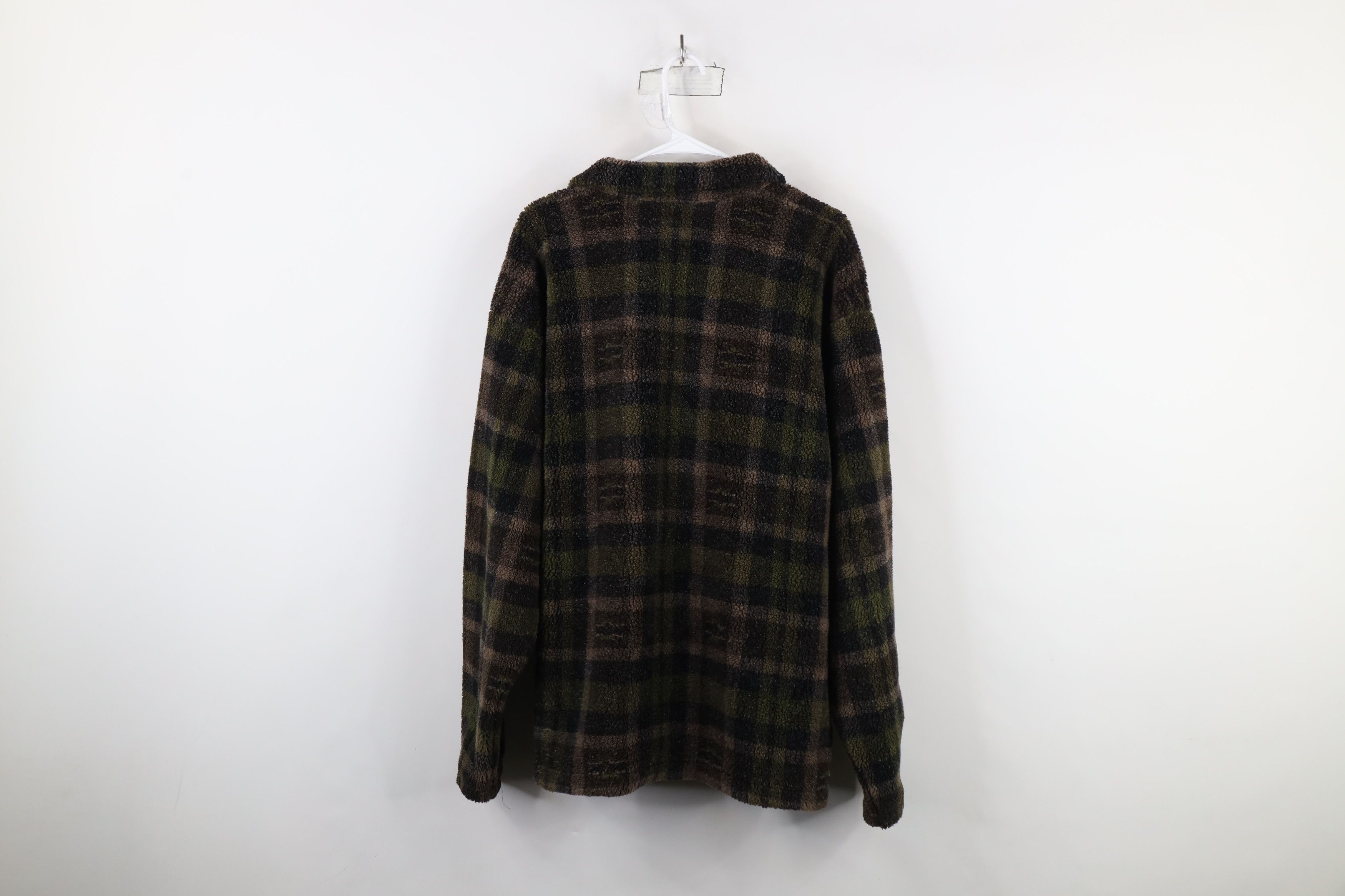 Vintage Vintage 90s Streetwear Deep Pile Fleece Henley Sweater Size US L / EU 52-54 / 3 - 8 Thumbnail