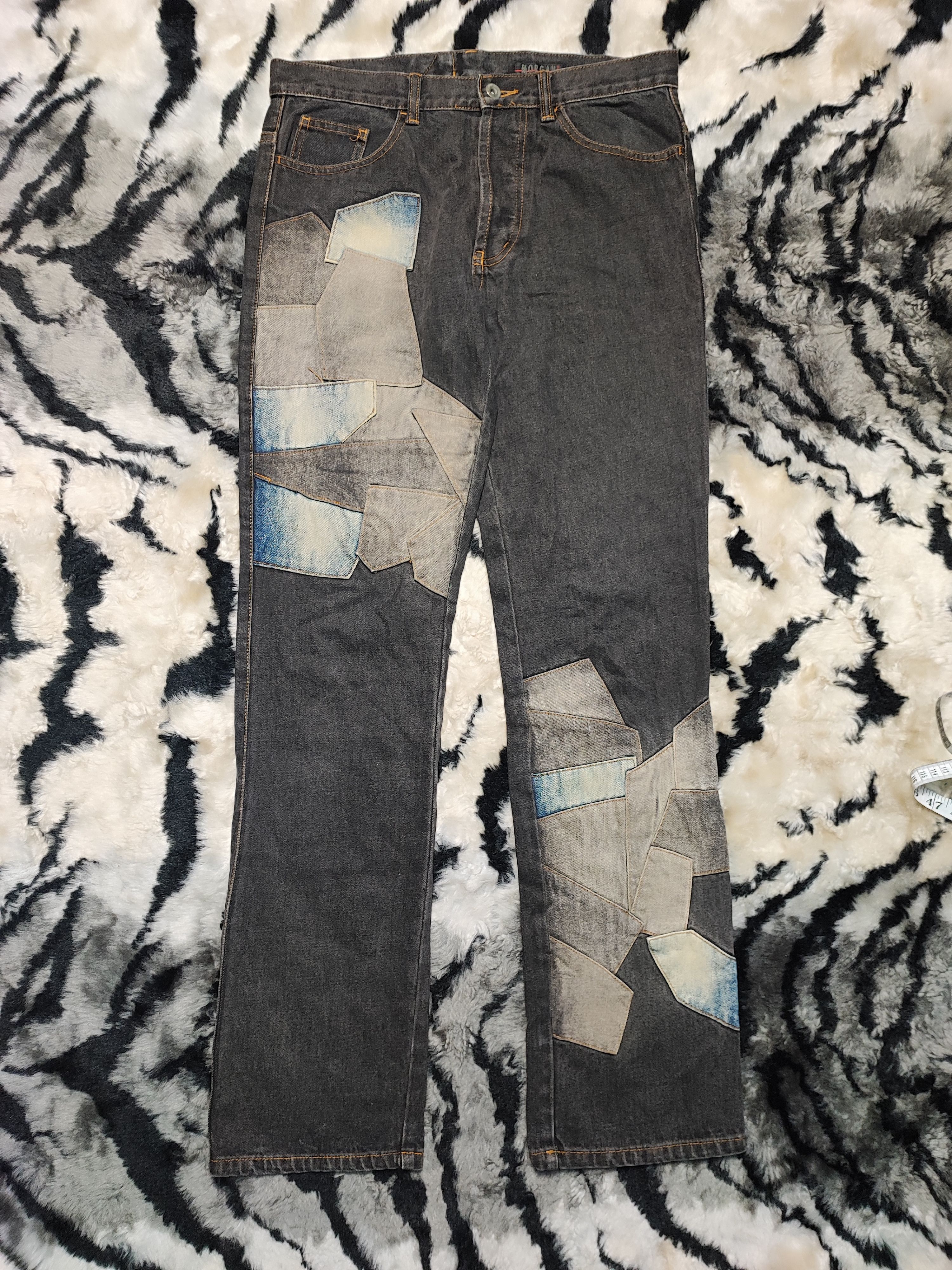 Japanese Brand Morgan Homme Patch Work Denim Size US 32 / EU 48 - 2 Thumbnail