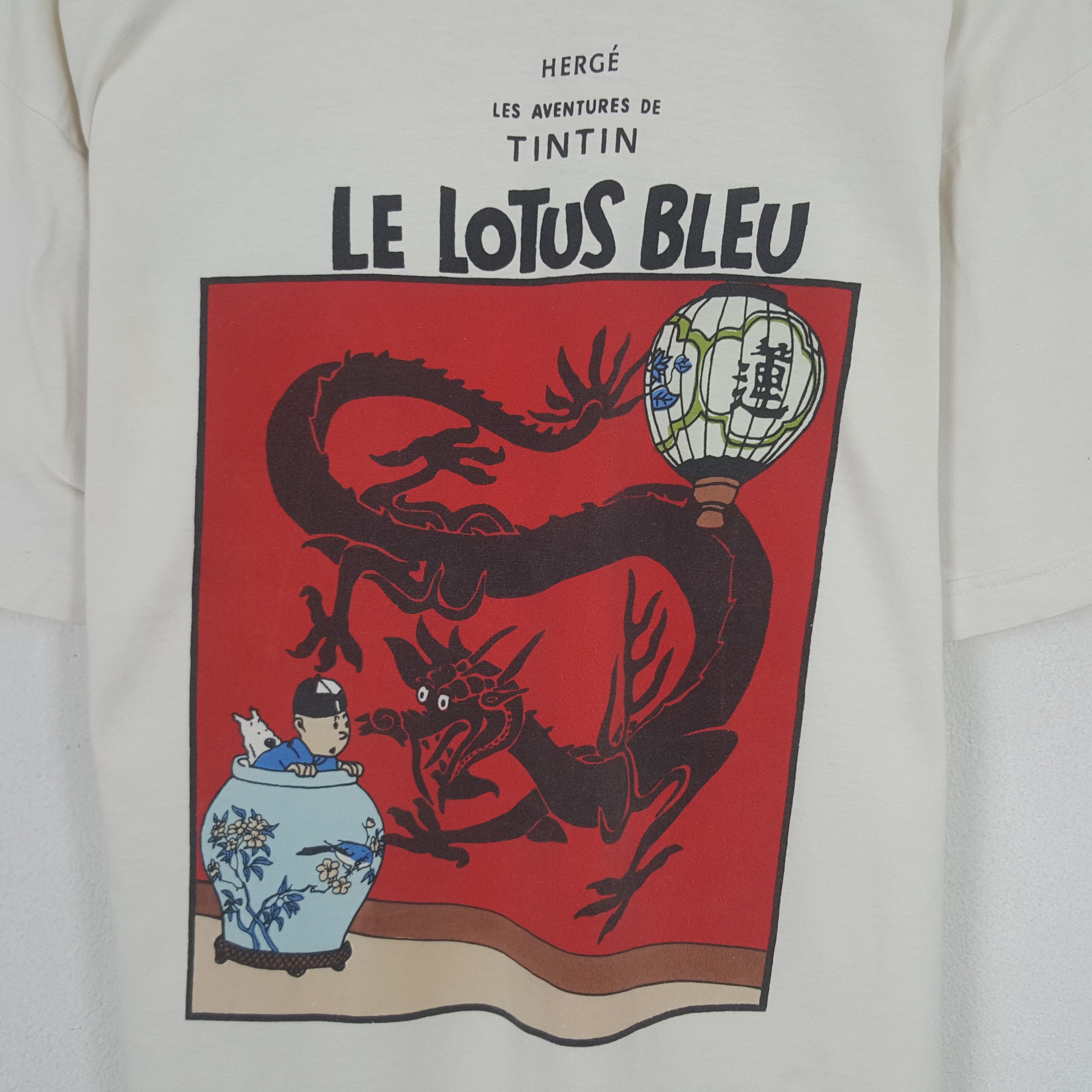 Other Vintage TINTIN Le Lotus Bleu Tshirt Size US L / EU 52-54 / 3 - 2 Thumbnail
