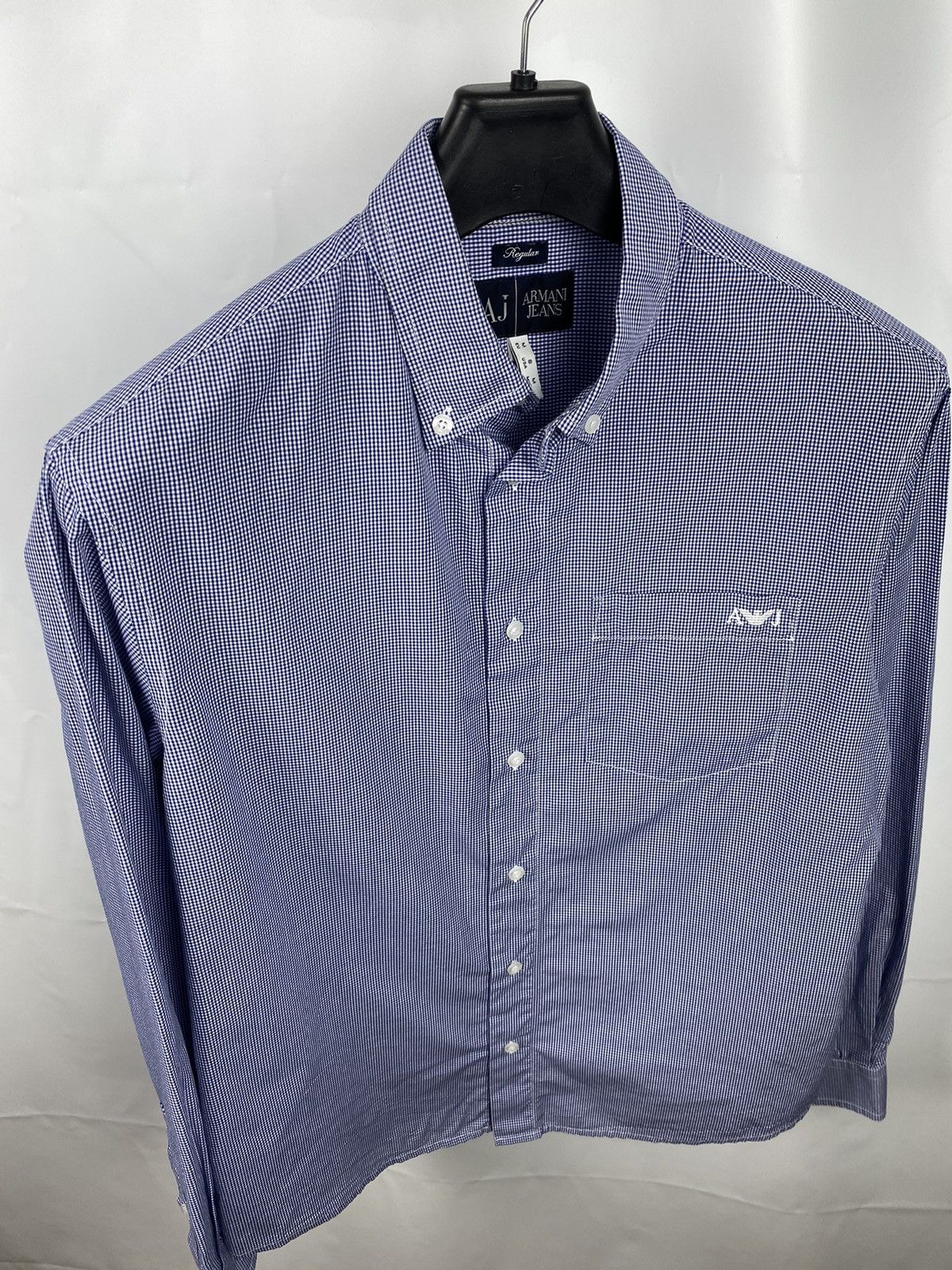 Armani Armani Jeans Shirt Button Up Embroidered Logo Check size M Size US M / EU 48-50 / 2 - 9 Thumbnail