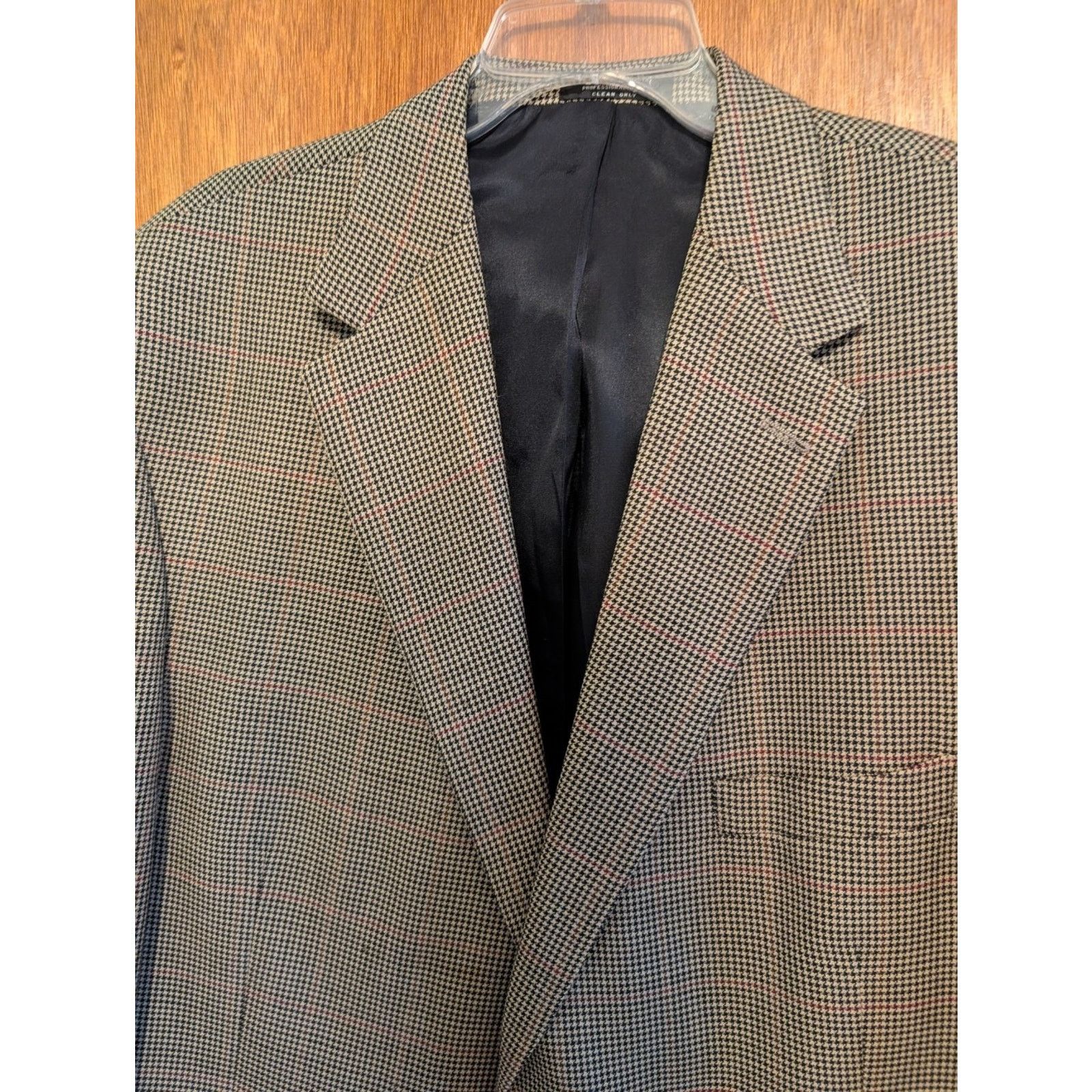 Vintage Ruffini Sport Coat Jacket Mens 48L Wool Brown Beige Plaid Size 48L - 1 Thumbnail